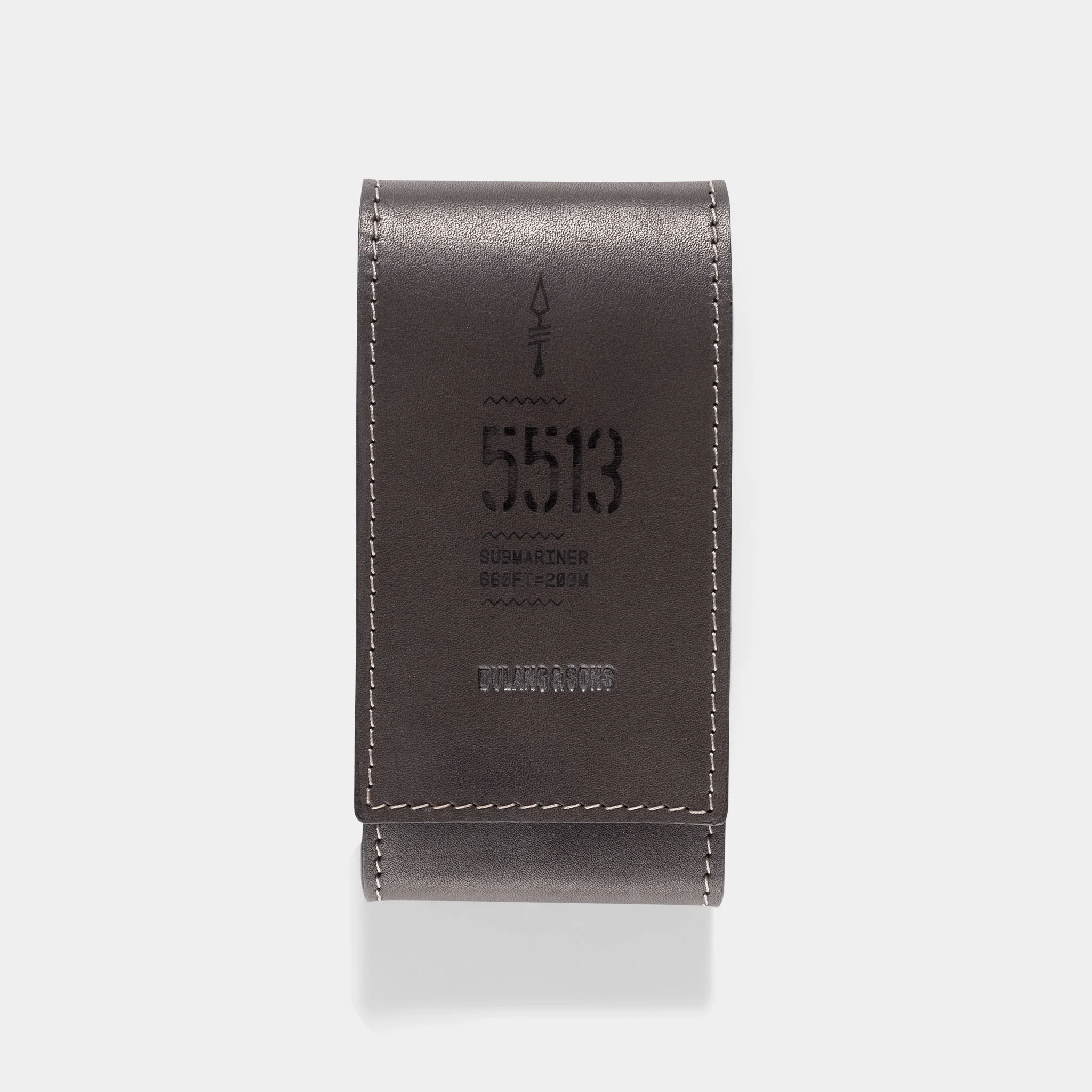 Sub Dark Brown Watch Pouch - Chevalin Leather - 5513 Print - Image 4