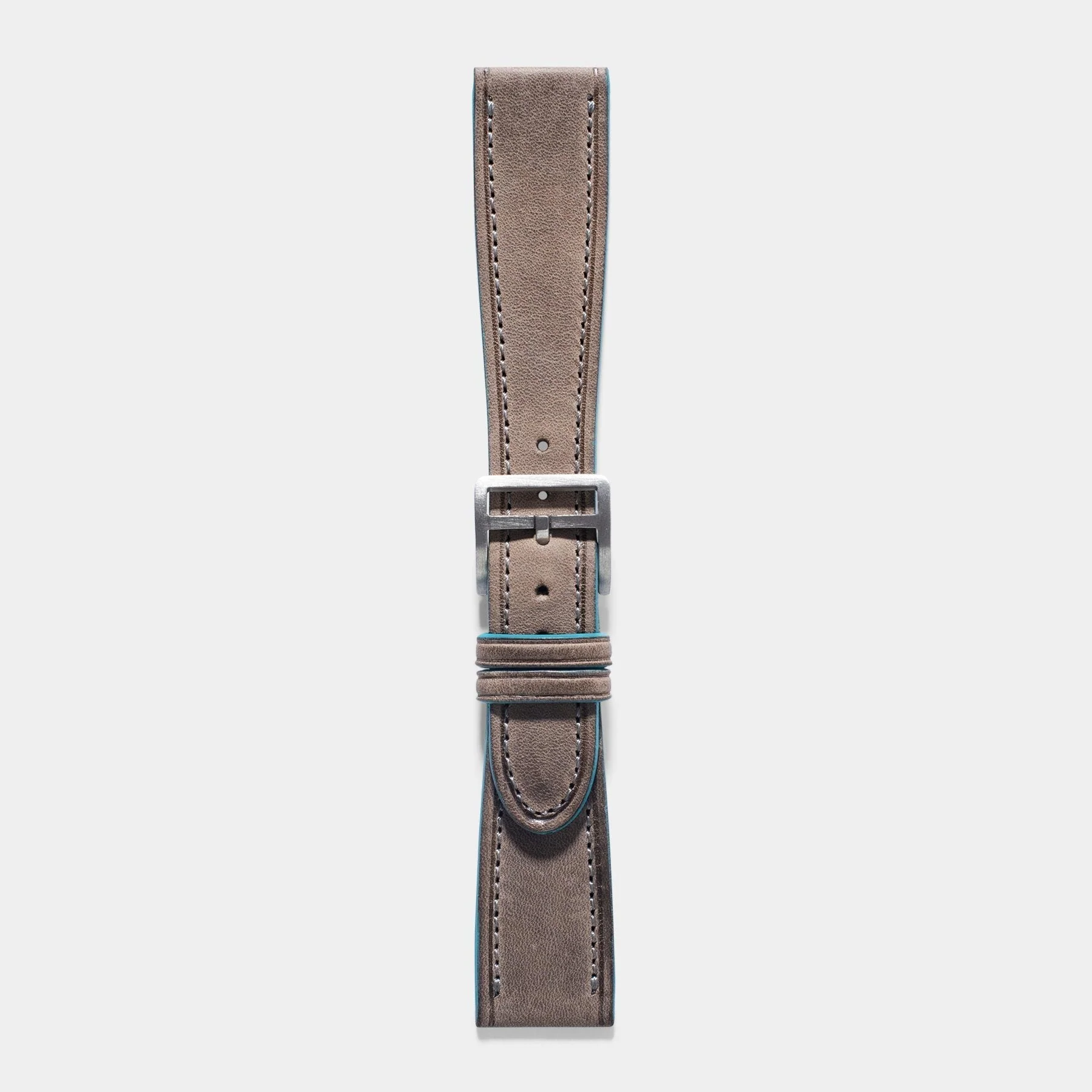 Baie des Anges Grey Leather Watch Strap - Image 6