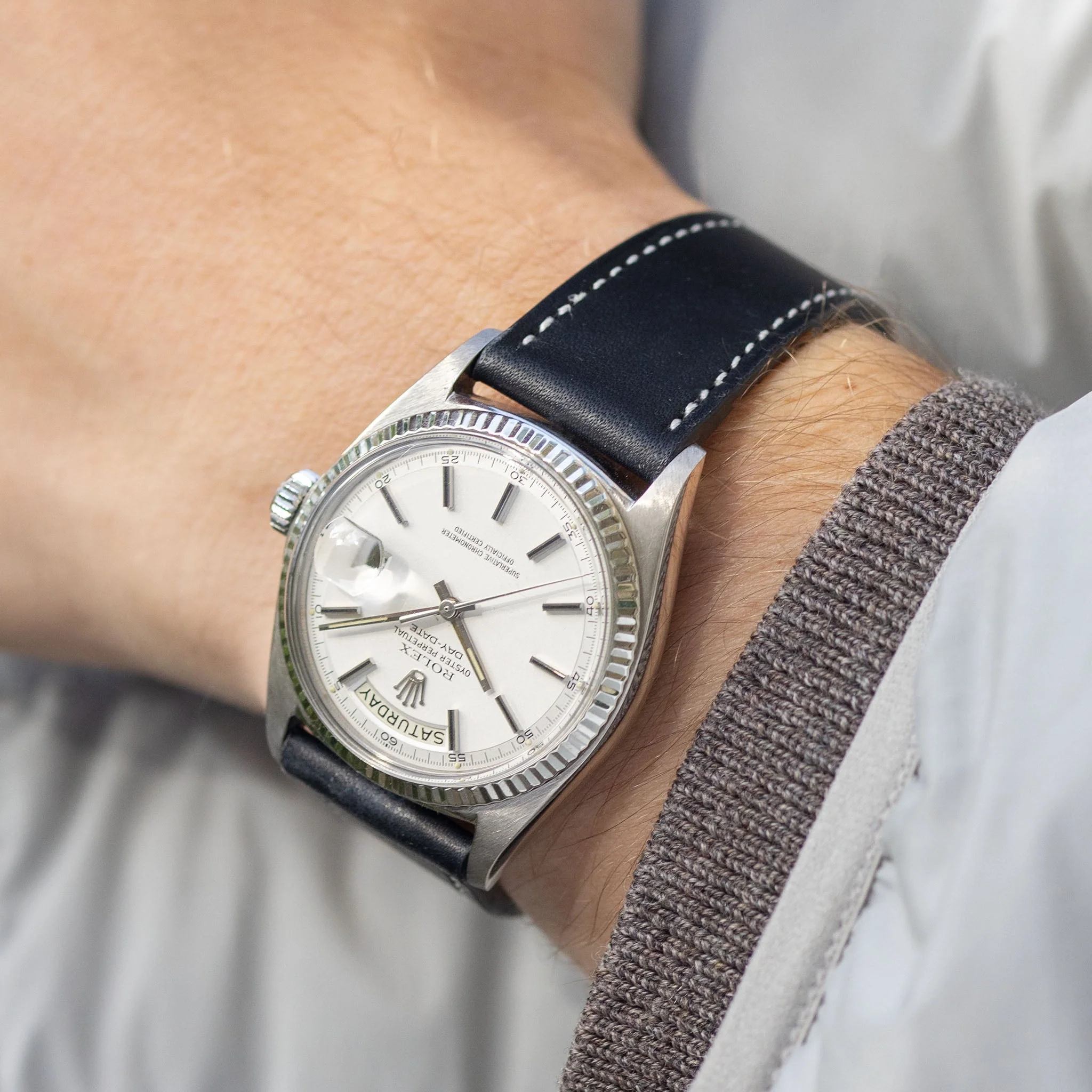 Chevalin Black Leather Watch Strap - Image 4