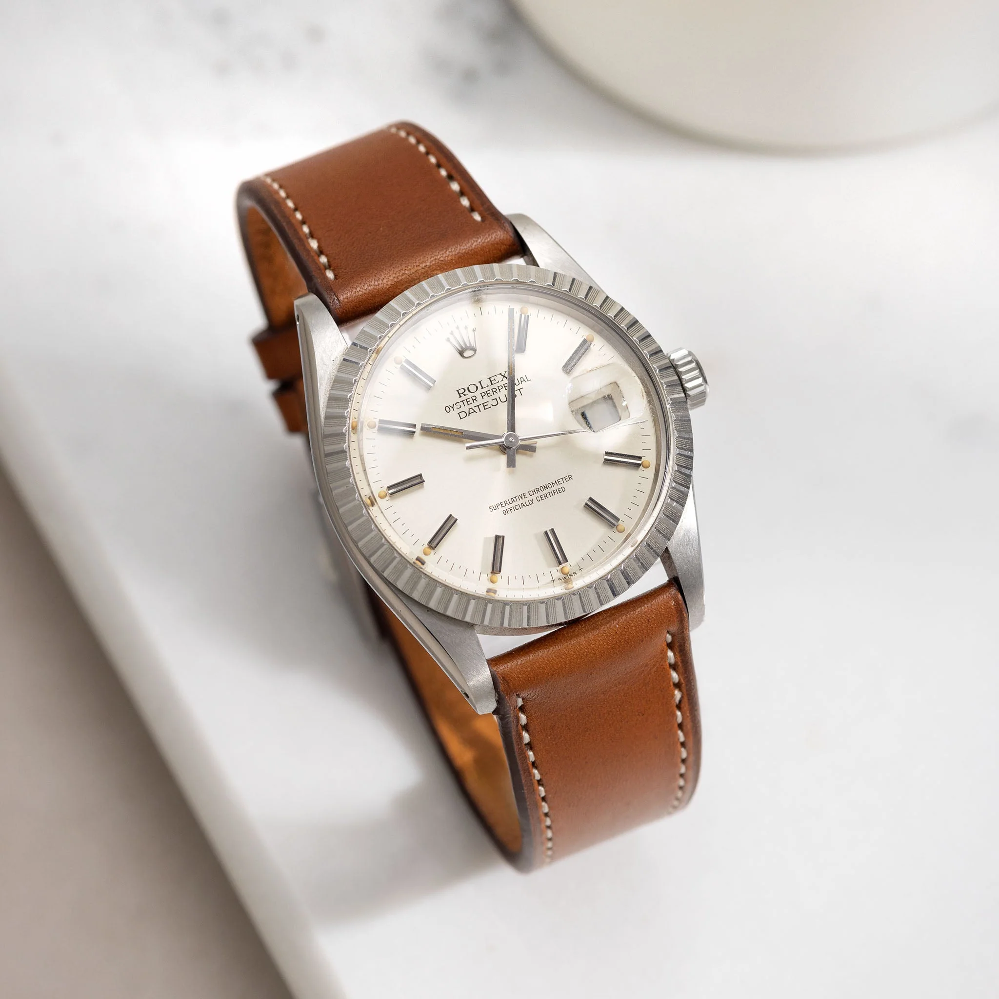 Chevalin Cognac Brown Leather Watch Strap - Image 3