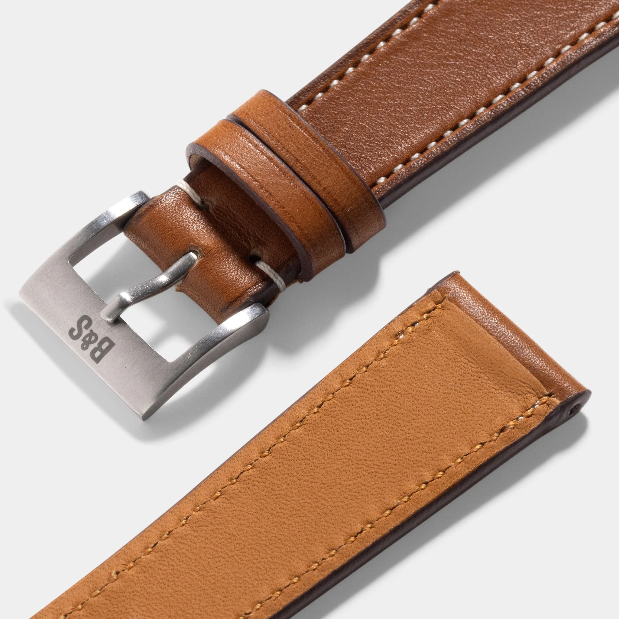 Chevalin Cognac Brown Leather Watch Strap - Image 5