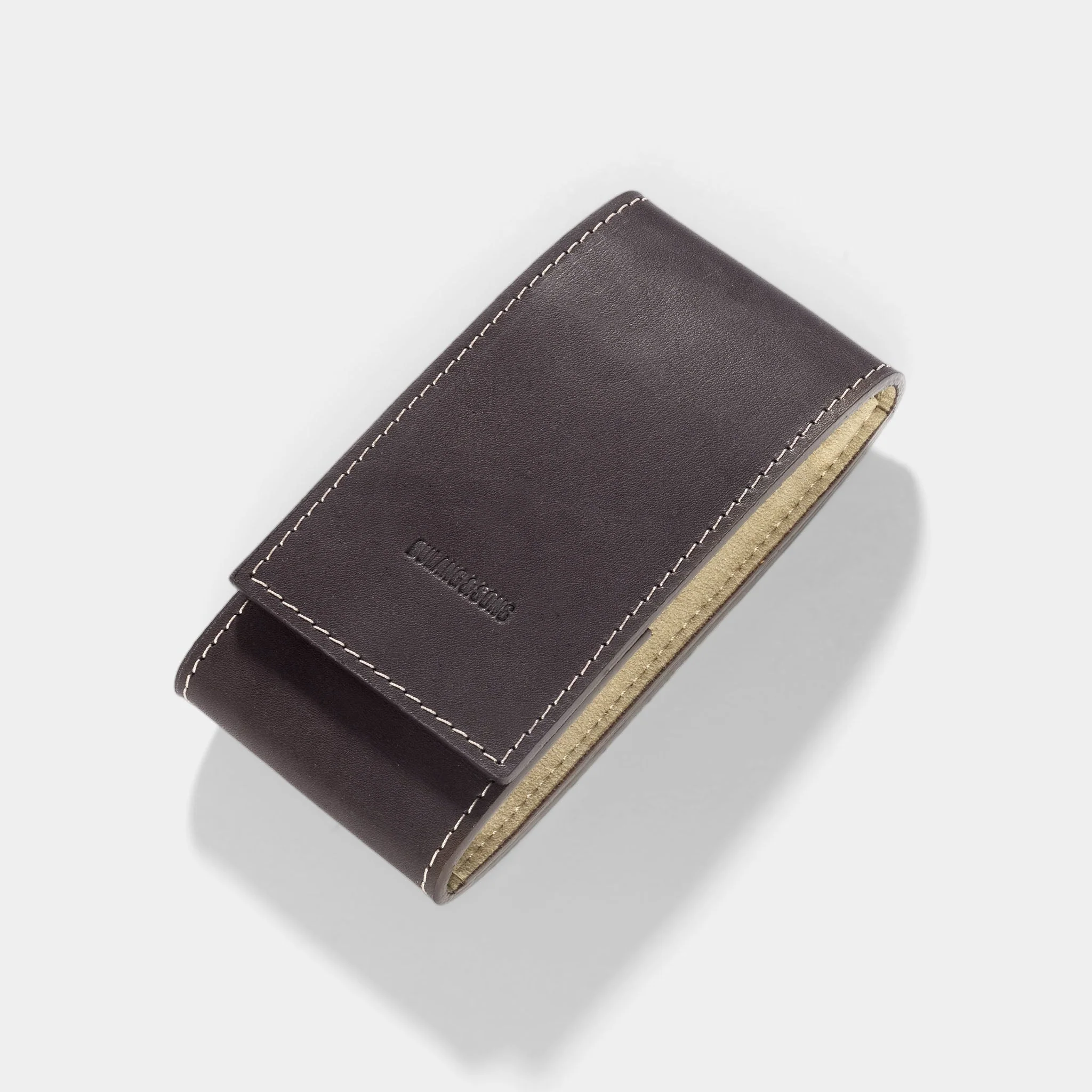 Chevalin Dark Brown Leather Watch Pouch - Image 4