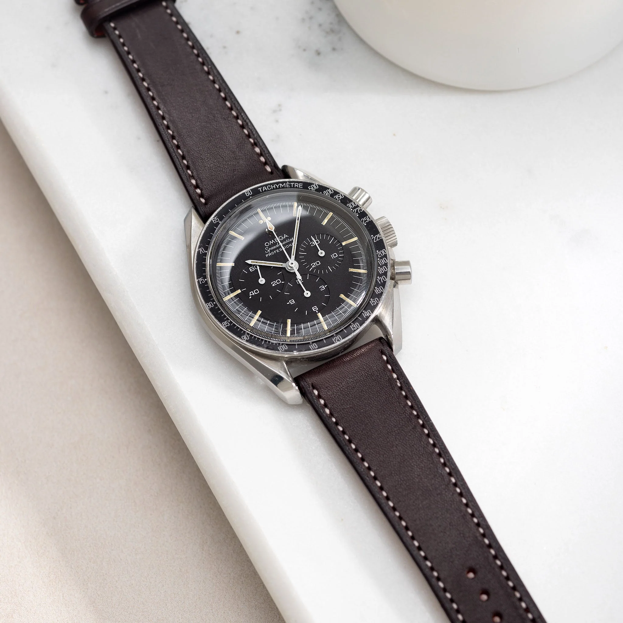 Chevalin Dark Brown Leather Watch Strap - Image 3