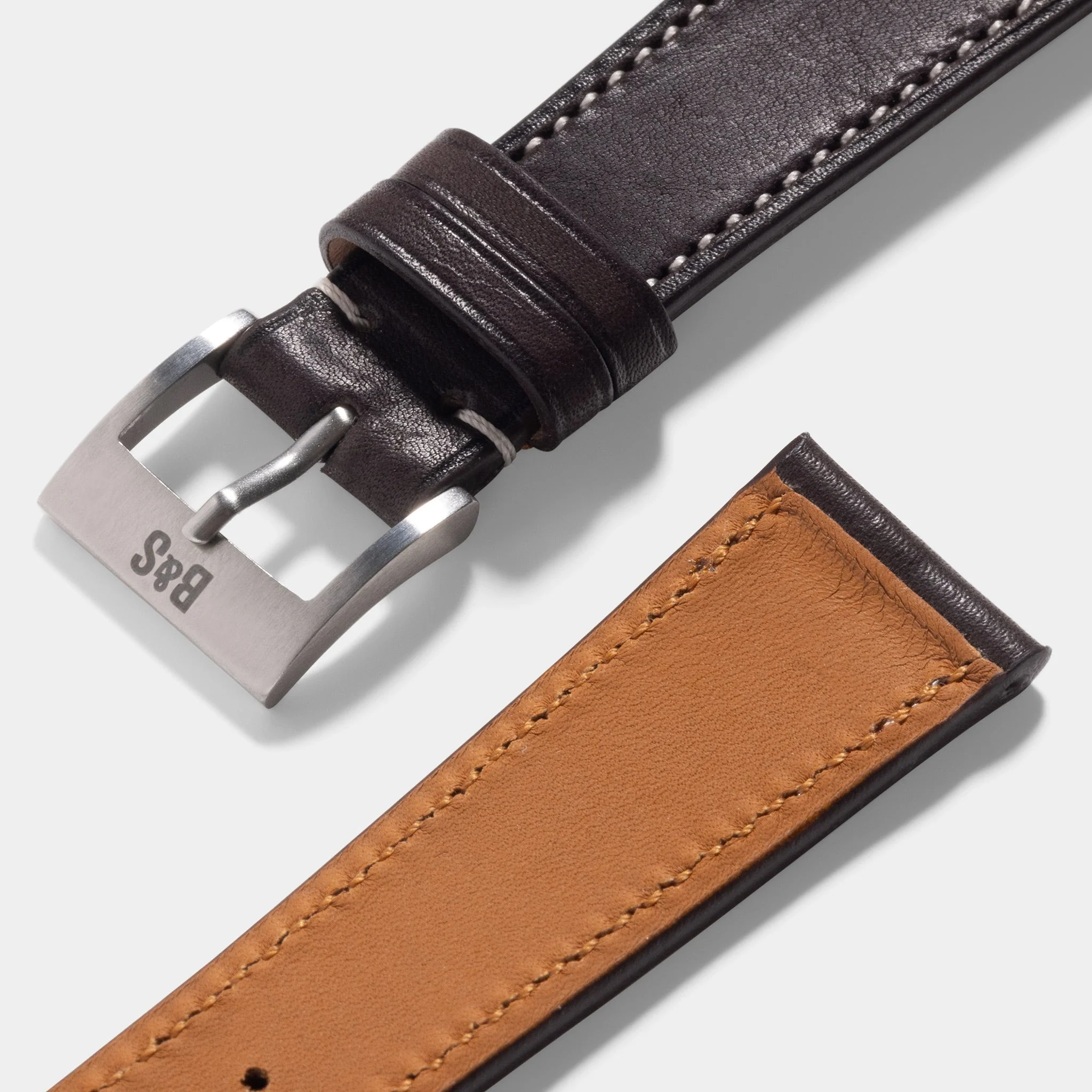Chevalin Dark Brown Leather Watch Strap - Image 5