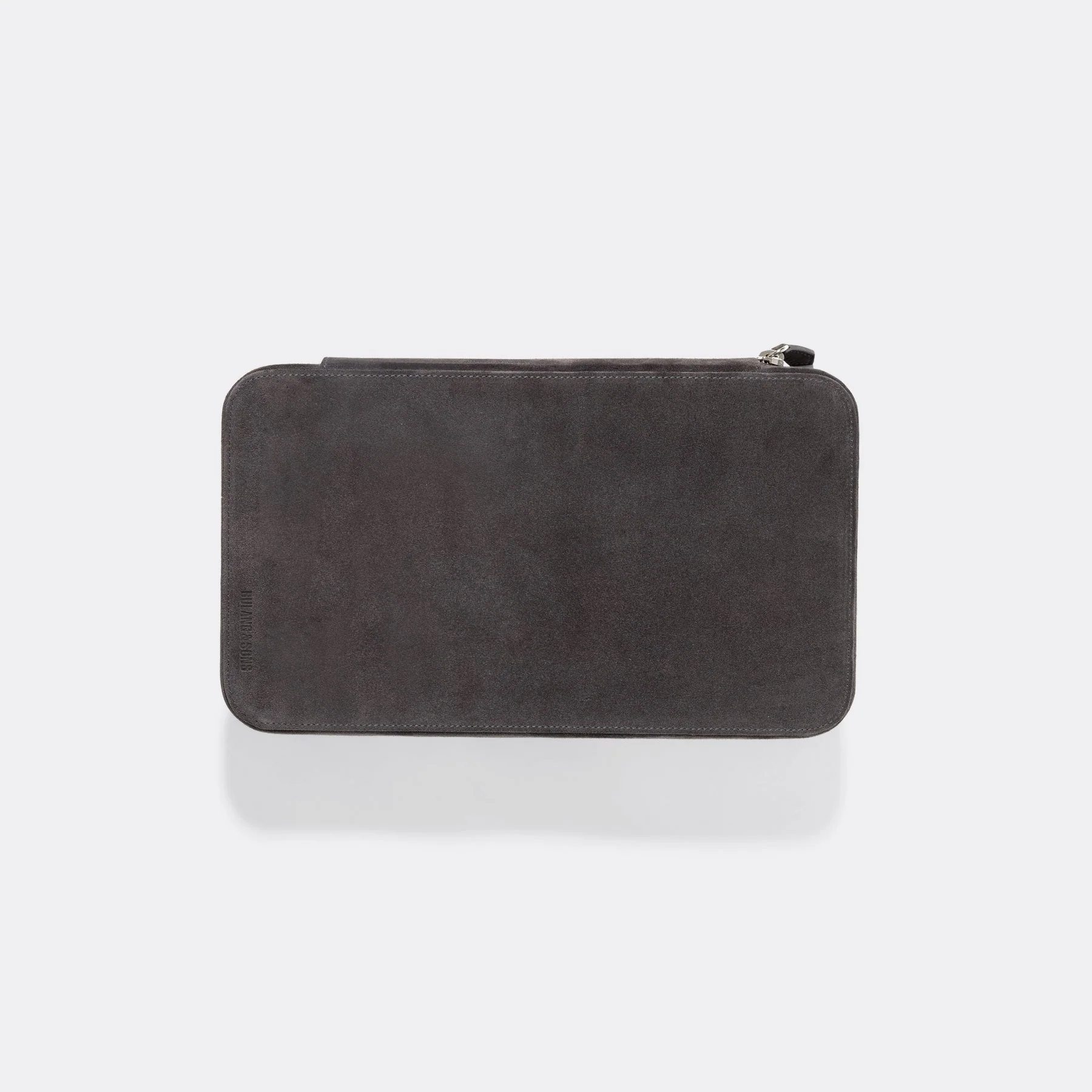 Black Brown Suede 10 Watch Leather Zip Folder - Image 4