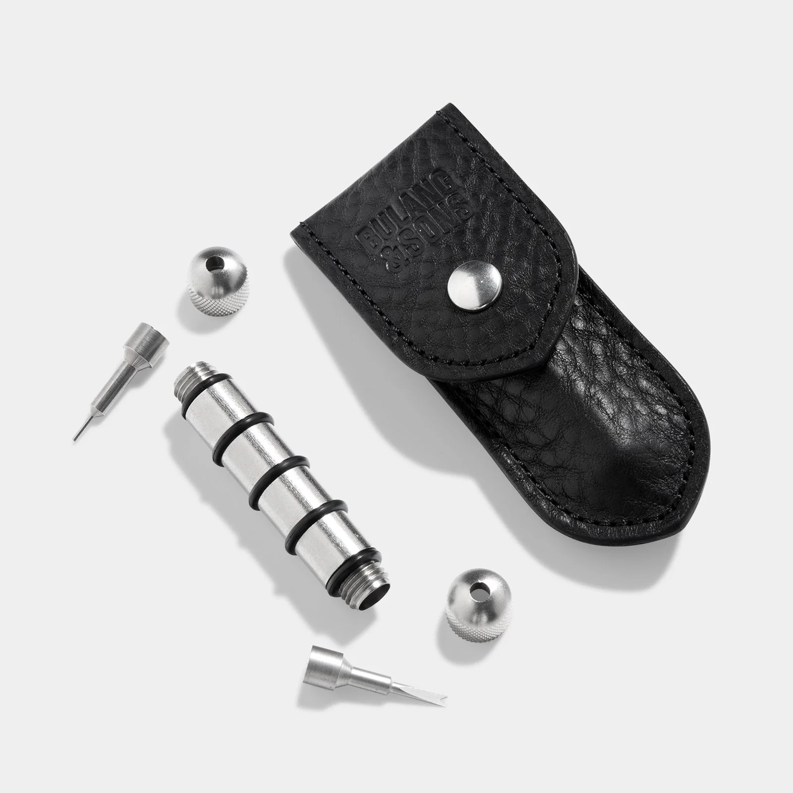 Black Leather Spring Bar Travel Tool Set - Image 4