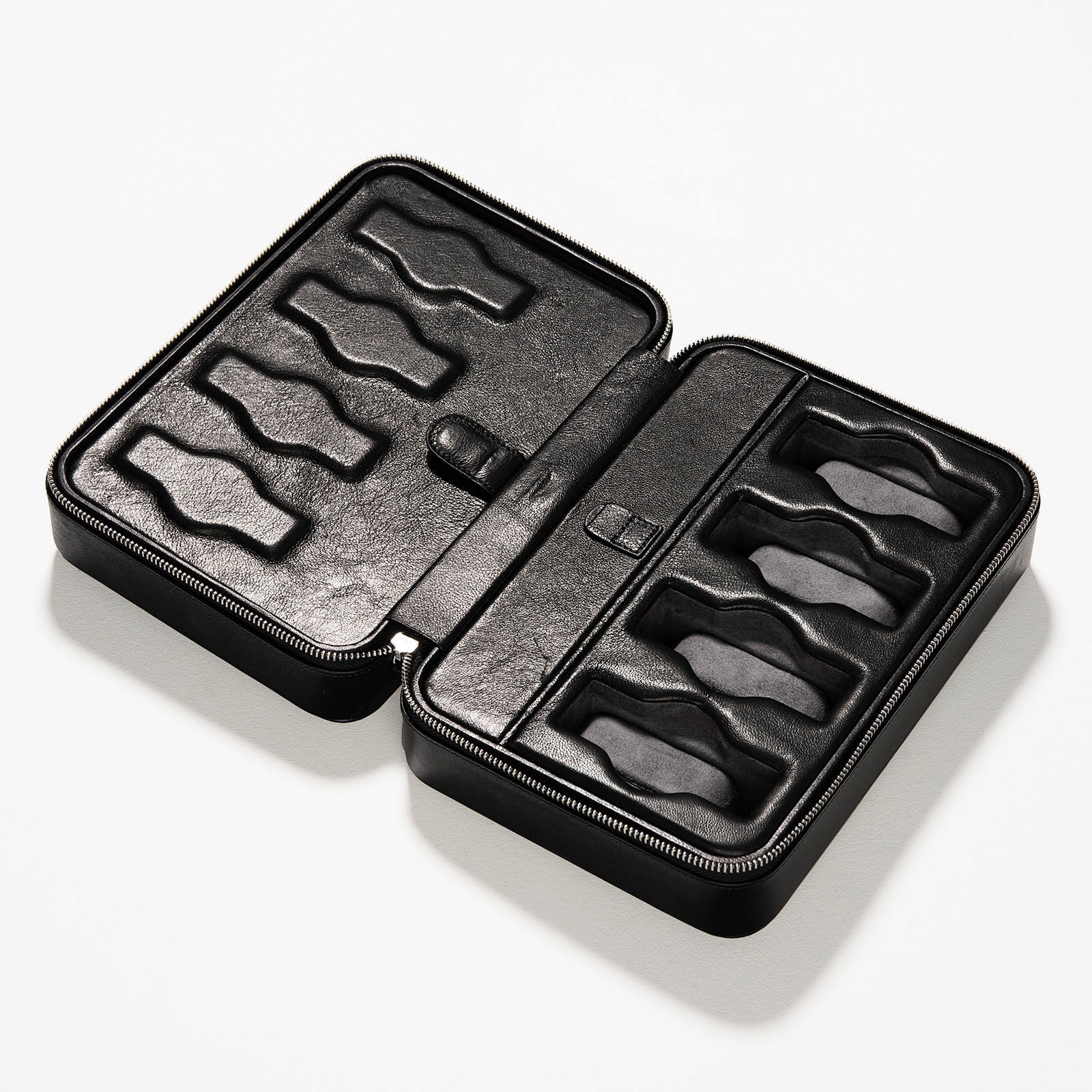 Black Luxury Leather Watch Box - Image 3