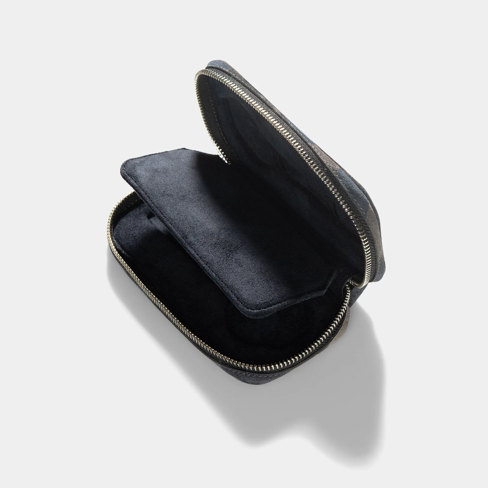 Blue Camo 2 Watch Leather Zip Pouch - Image 3