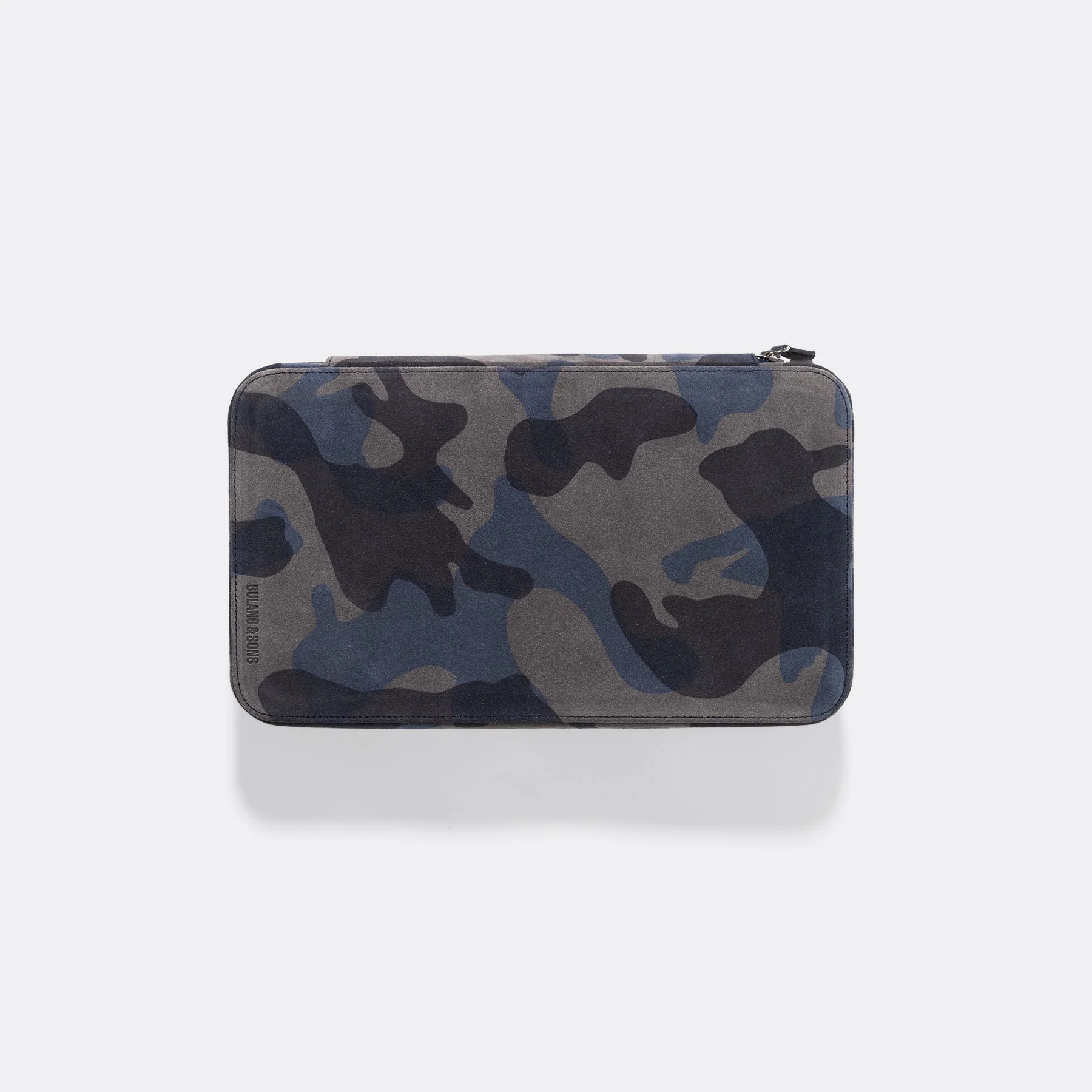 Blue Camo Suede 10 Watch Leather Zip Folder - Image 5