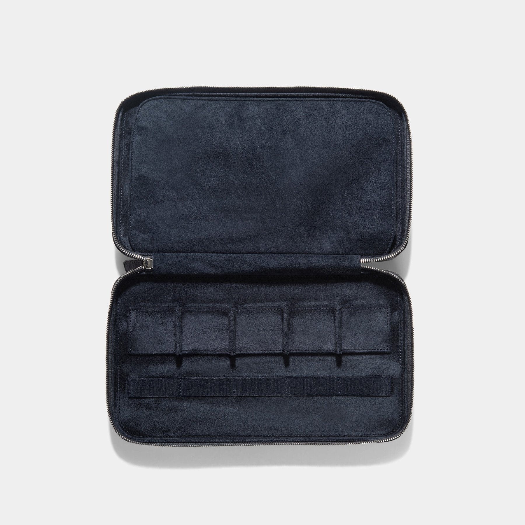 Blue Camo Suede 10 Watch Leather Zip Folder - Image 7