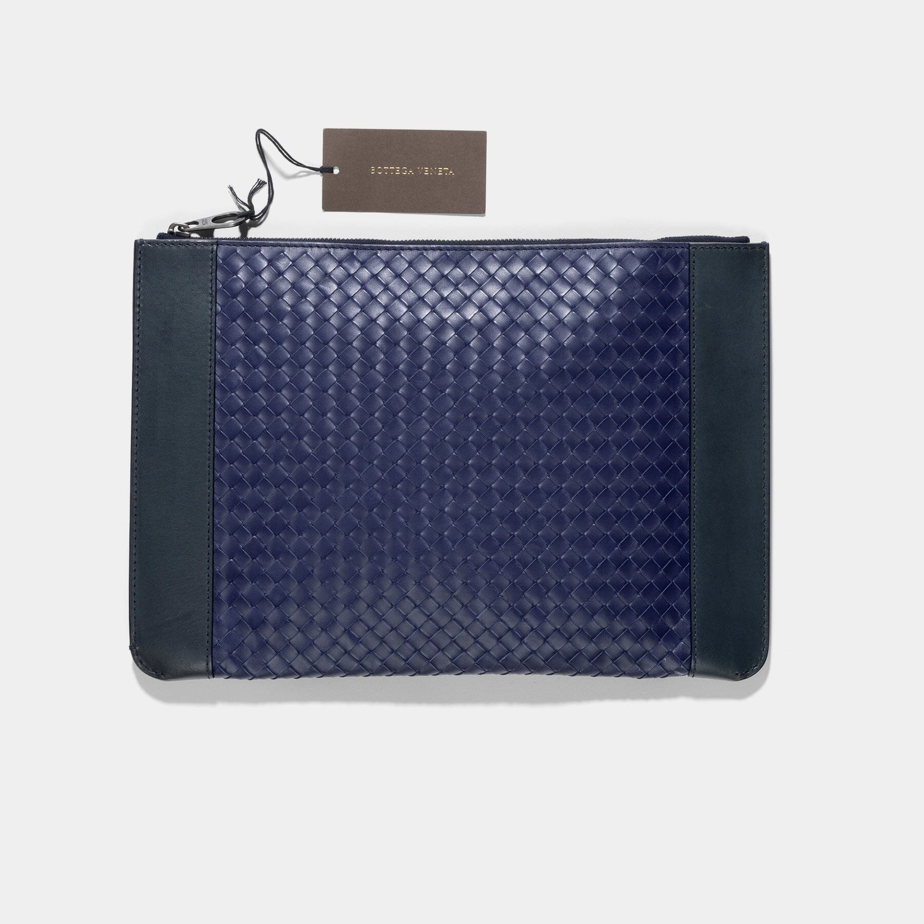 Bottega Veneta  Blue Intrecciato Document Case - Image 6
