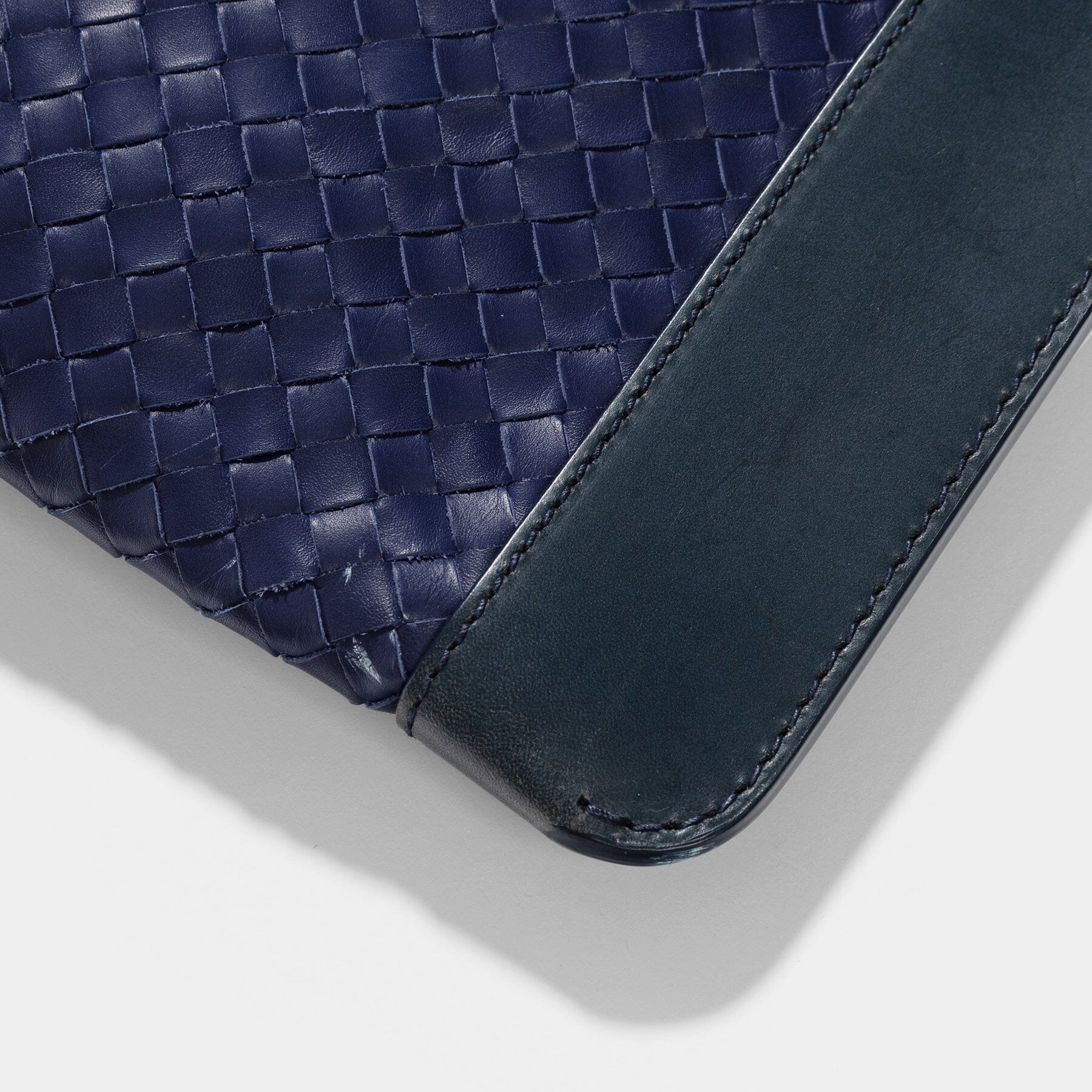 Bottega Veneta  Blue Intrecciato Document Case - Image 8