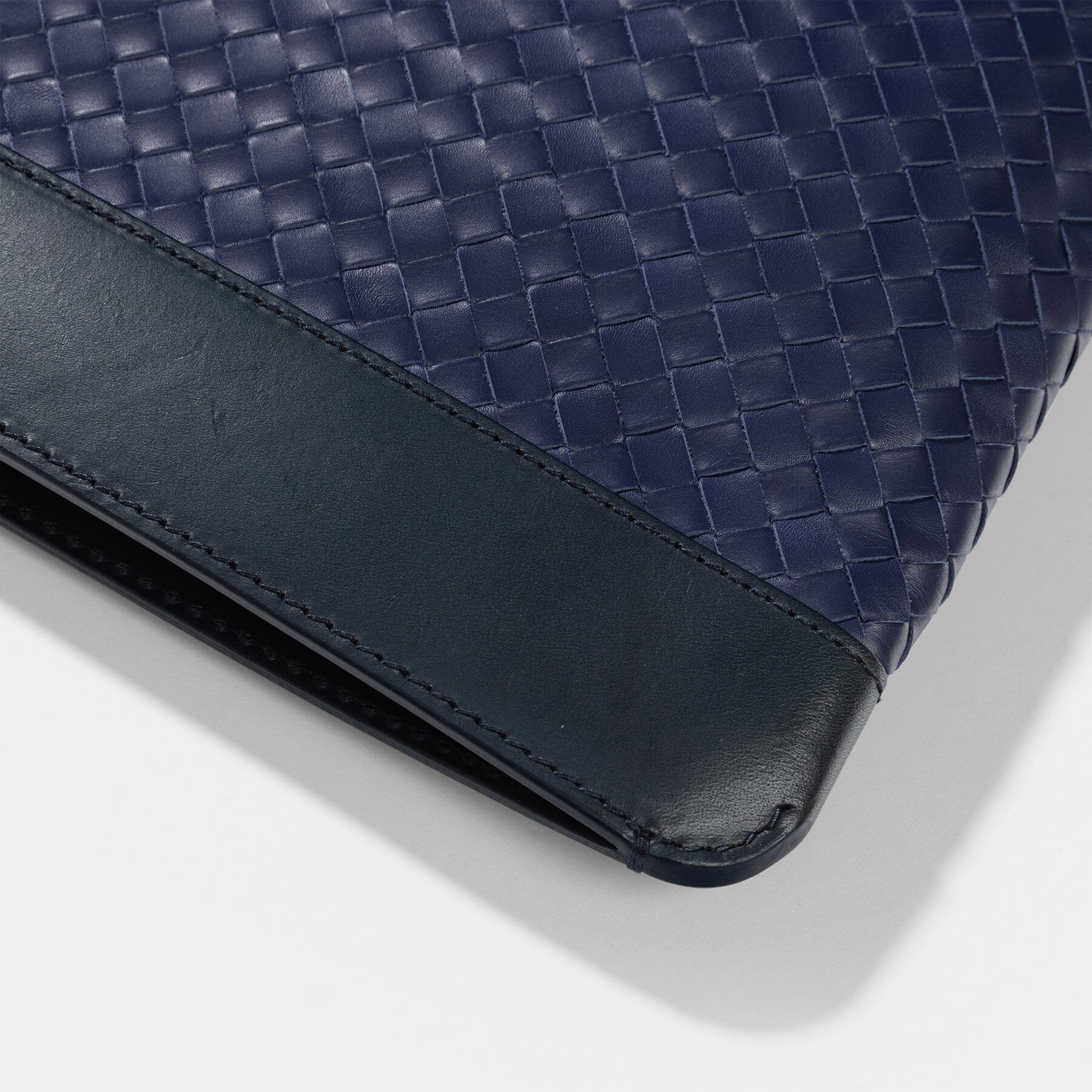 Bottega Veneta  Blue Intrecciato Document Case - Image 9