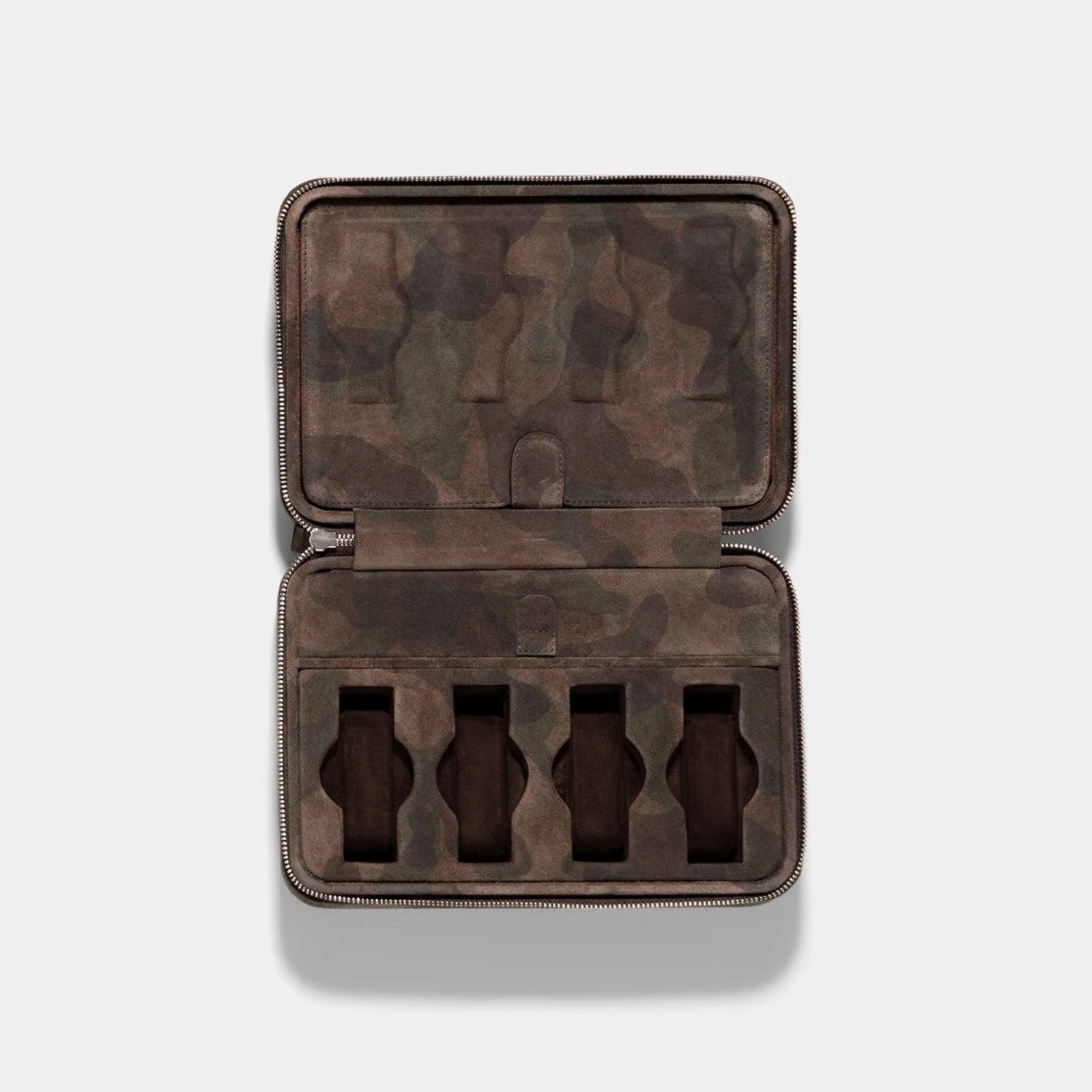 Brown Camo Suede Luxury Leather Watch Box by JPM - Image 5