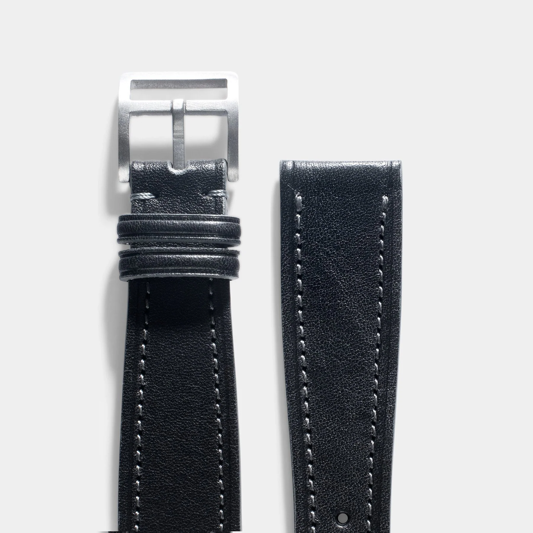 Café Noir Black Leather Watch Strap - Image 4