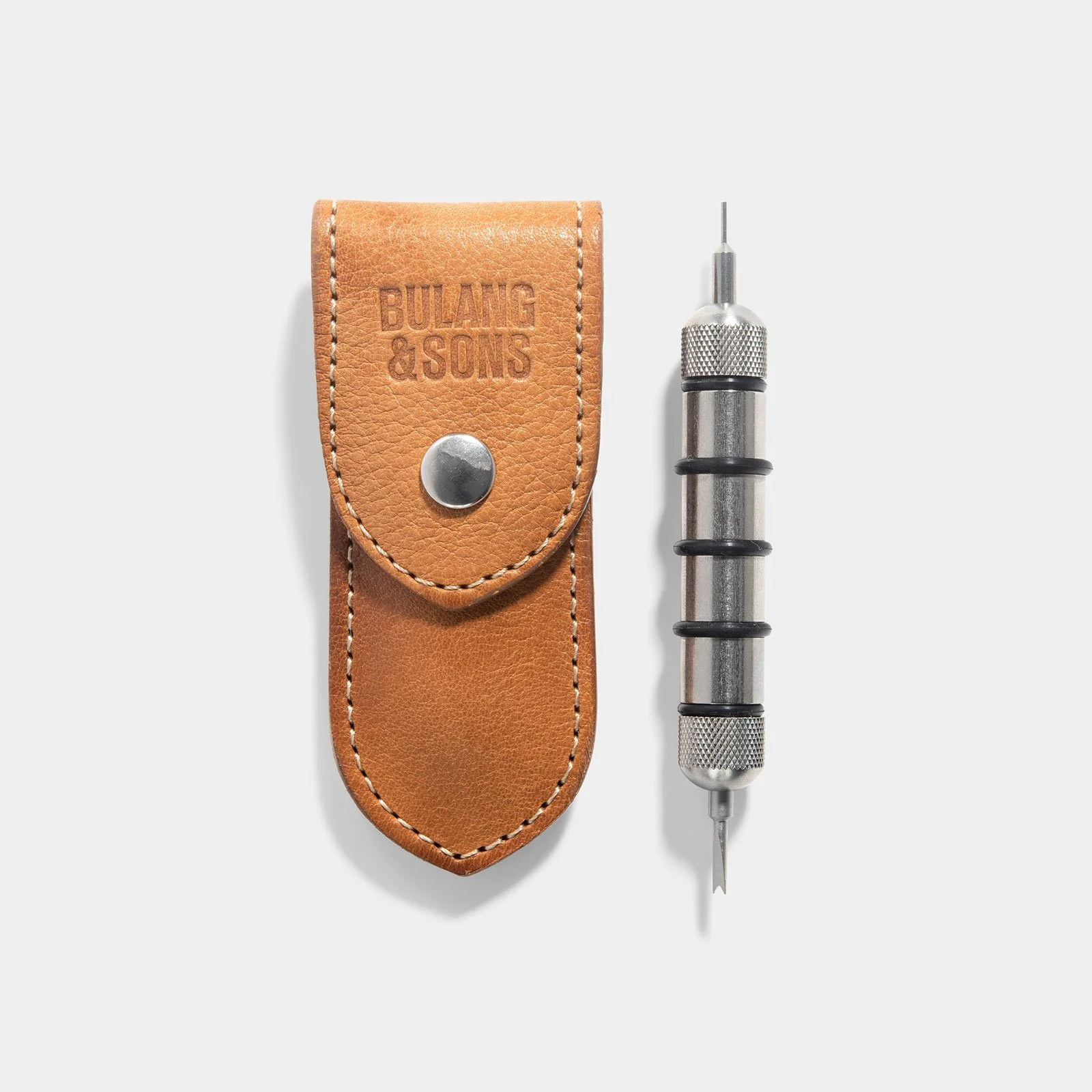 Caramel Brown Spring Bar Travel Tool Set - Image 3