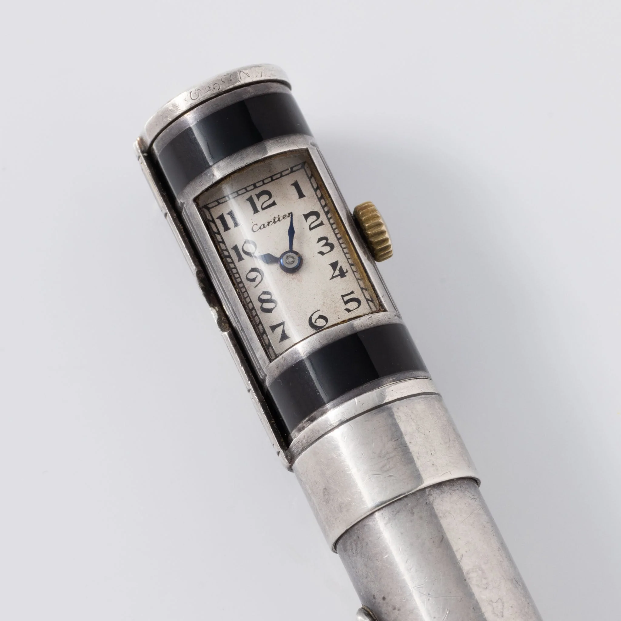 Cartier Art Deco Pencil Watch with Concealed Lighter Sterling Silver - Image 4