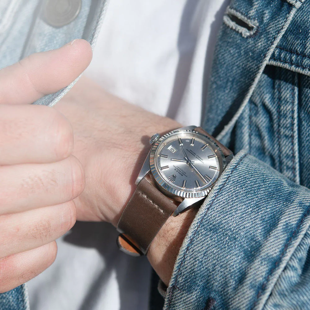 Cavallo Faded Brown Cordovan Leather Watch Strap - Image 3