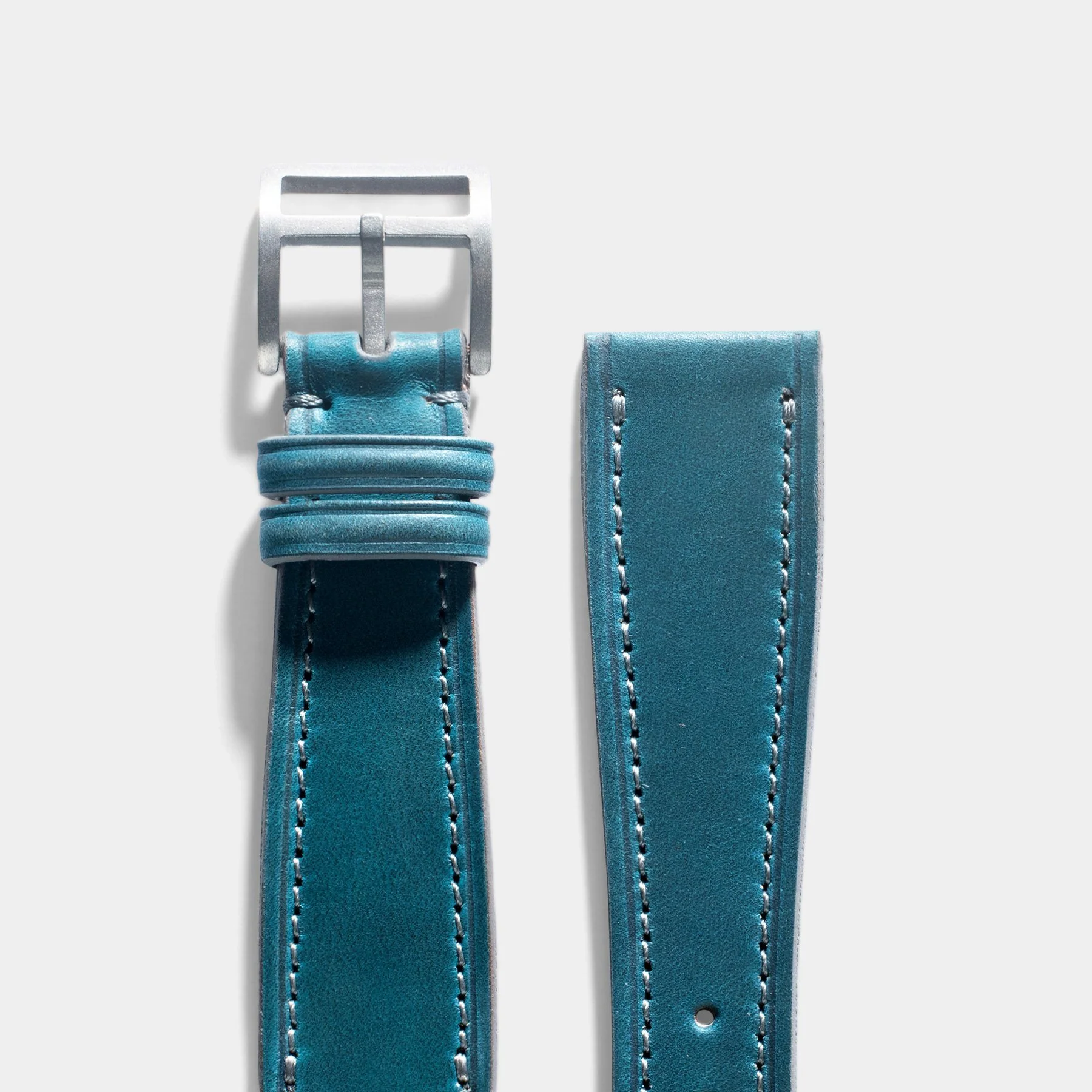 Château de Cassis Blue Horween Leather Watch Strap - Image 4