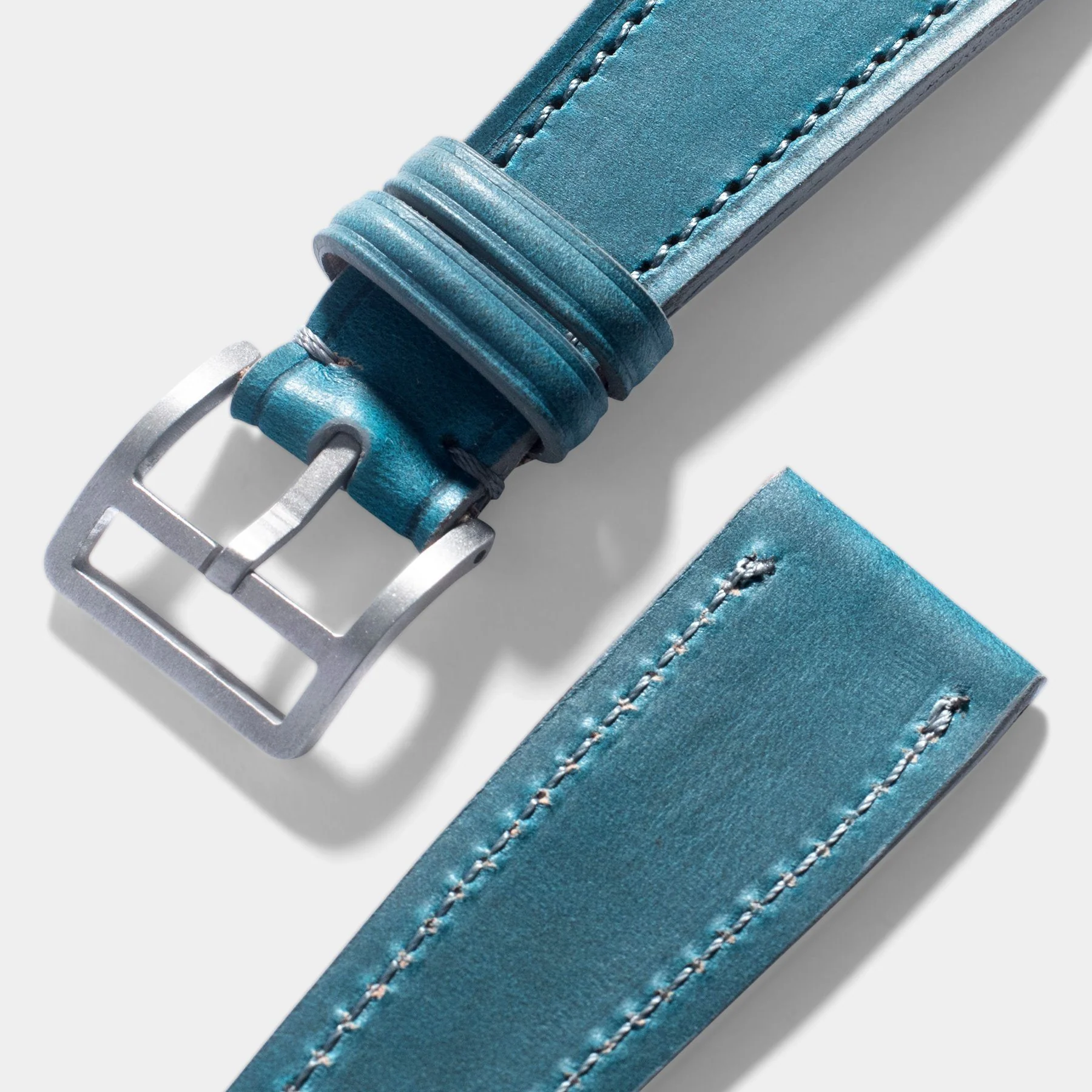 Château de Cassis Blue Horween Leather Watch Strap - Image 5
