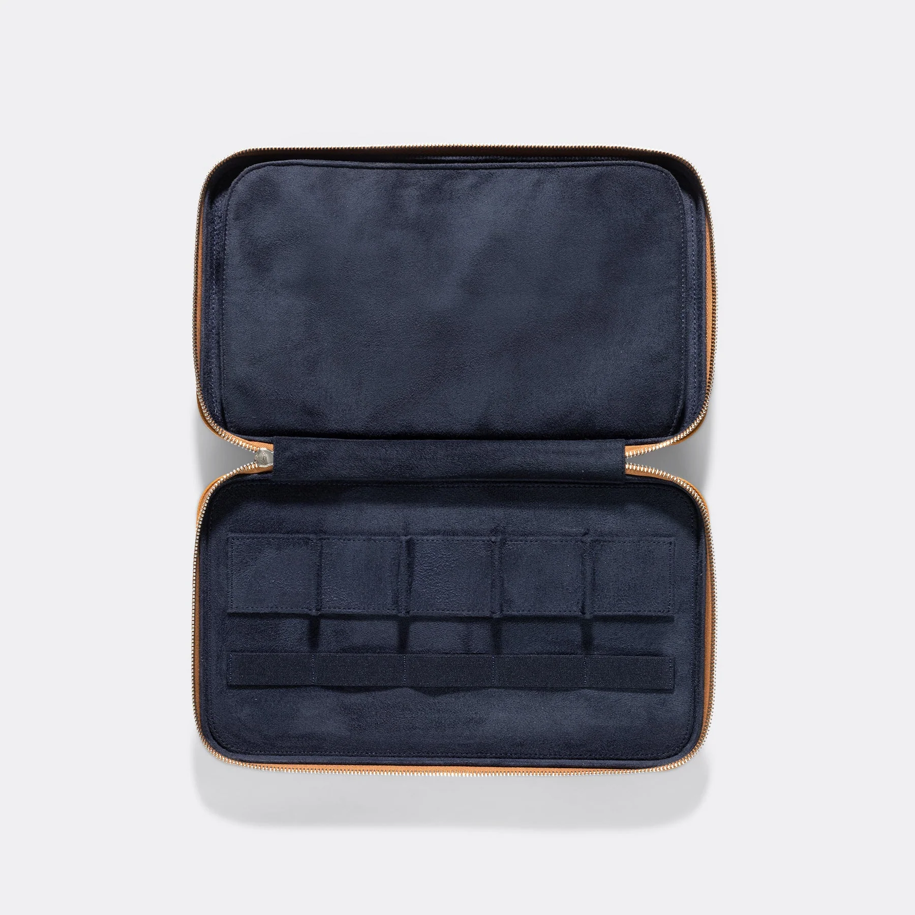 Cognac Brown 10 Watch Leather Zip Folder - Image 4