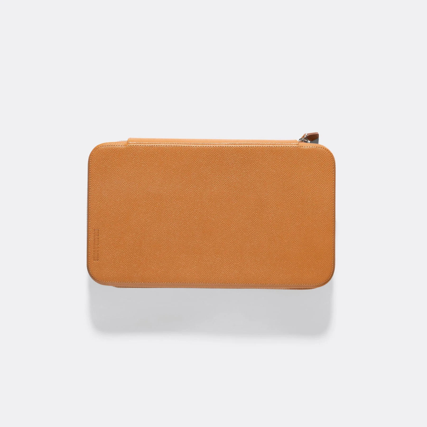 Cognac Brown 10 Watch Leather Zip Folder - Image 7