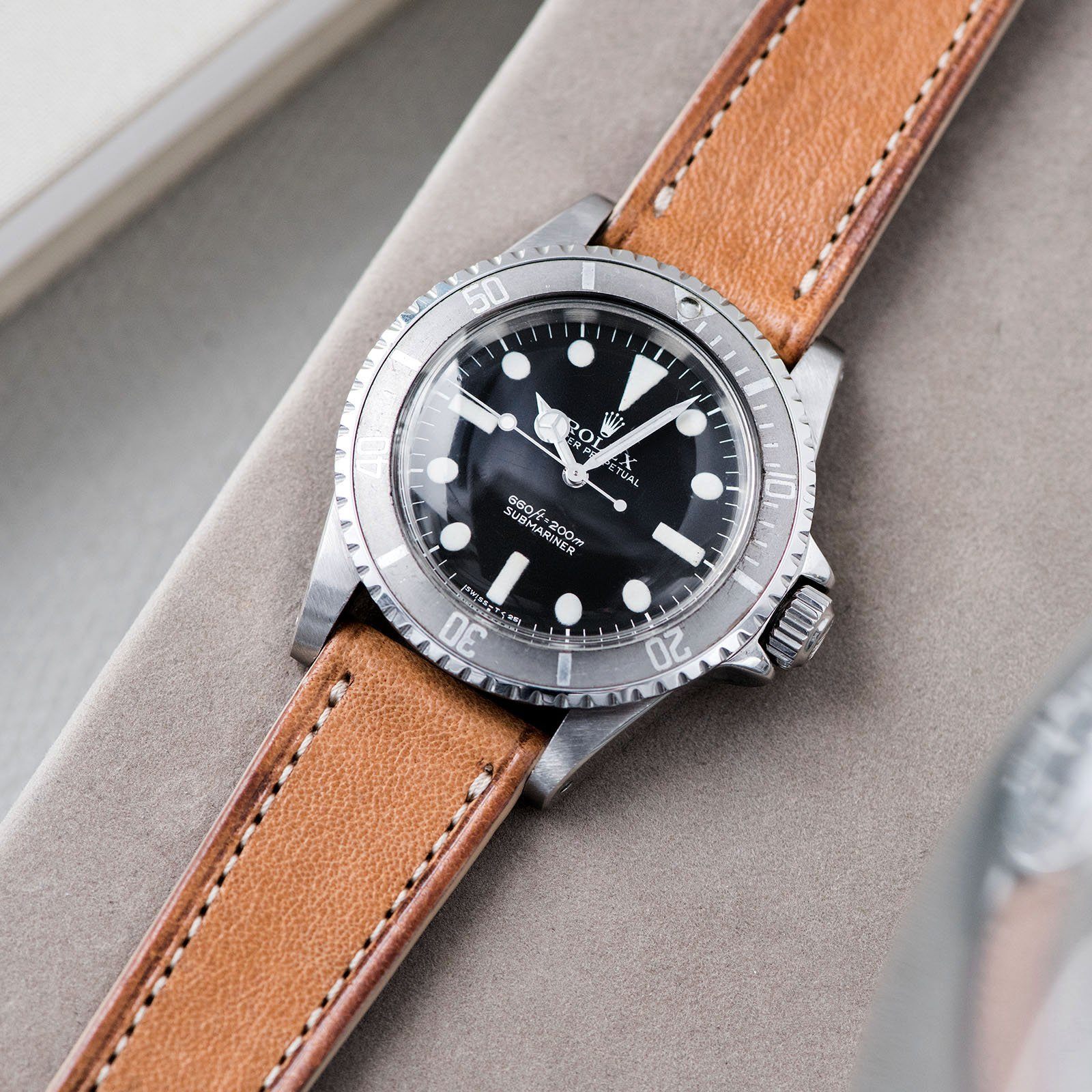 Cosaro Brown Retro Leather Watch Strap - Image 3