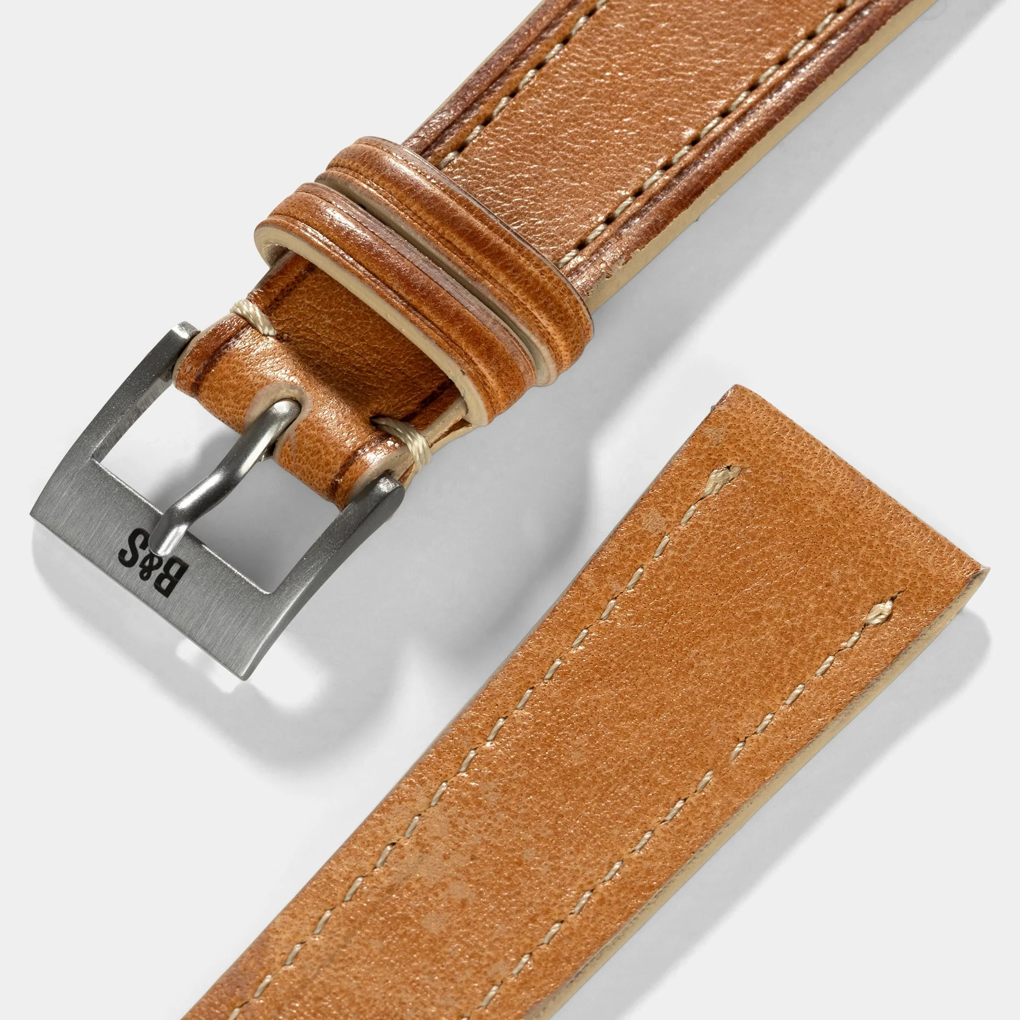 Cosaro Brown Retro Leather Watch Strap - Image 4