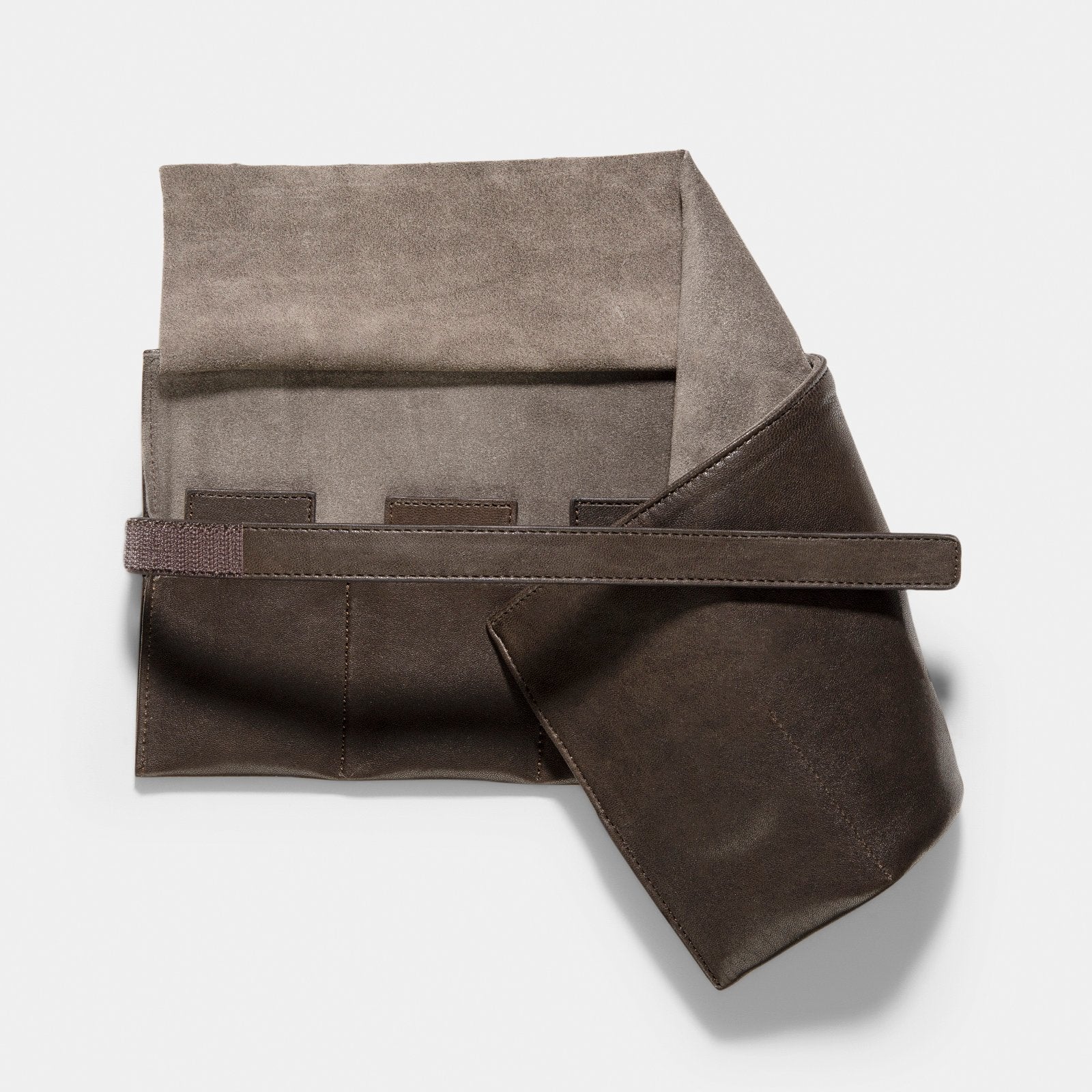 Dark Brown 6 Watches Leather Roll - Image 3