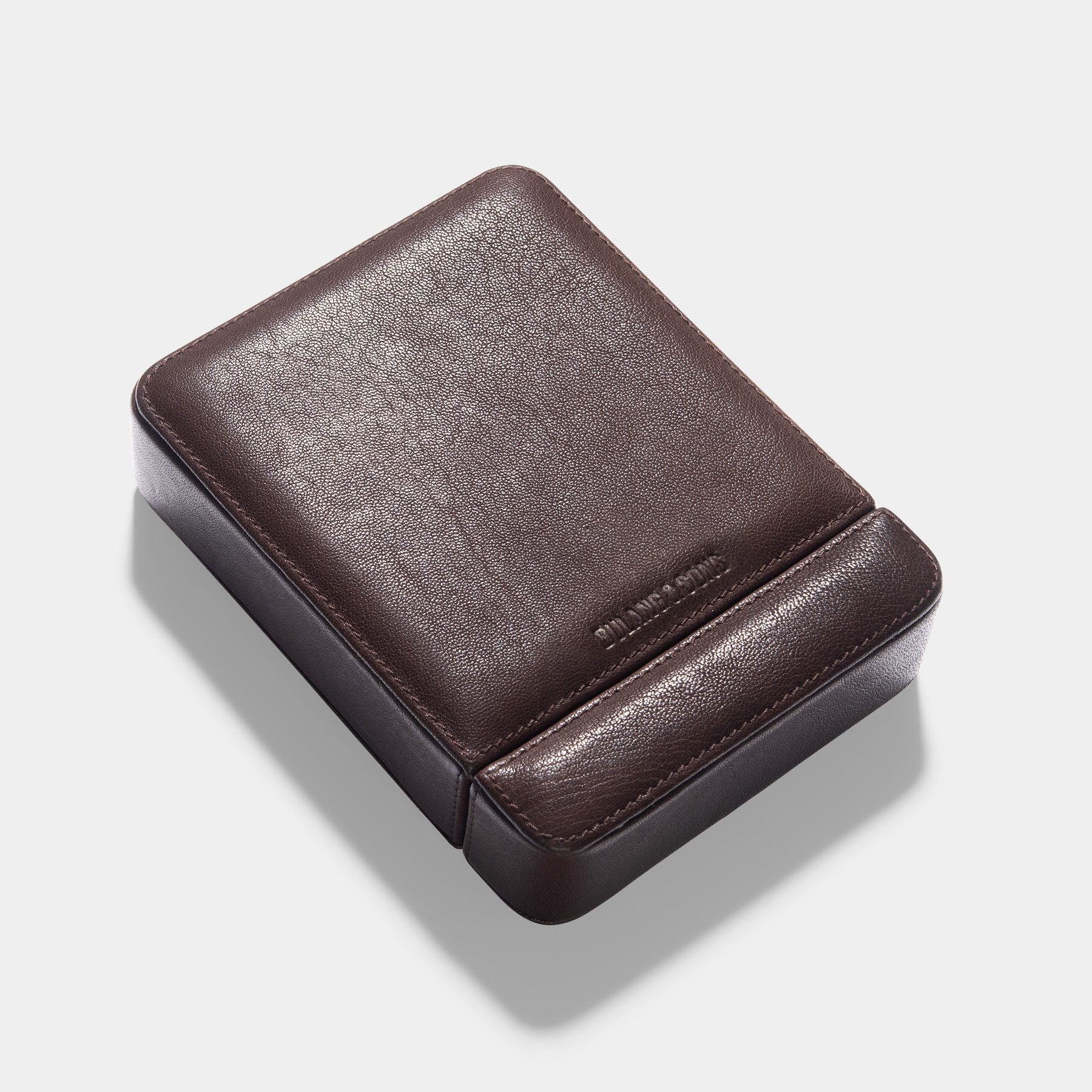 Dark Brown Leather 2 Watch Slider Box - Image 4