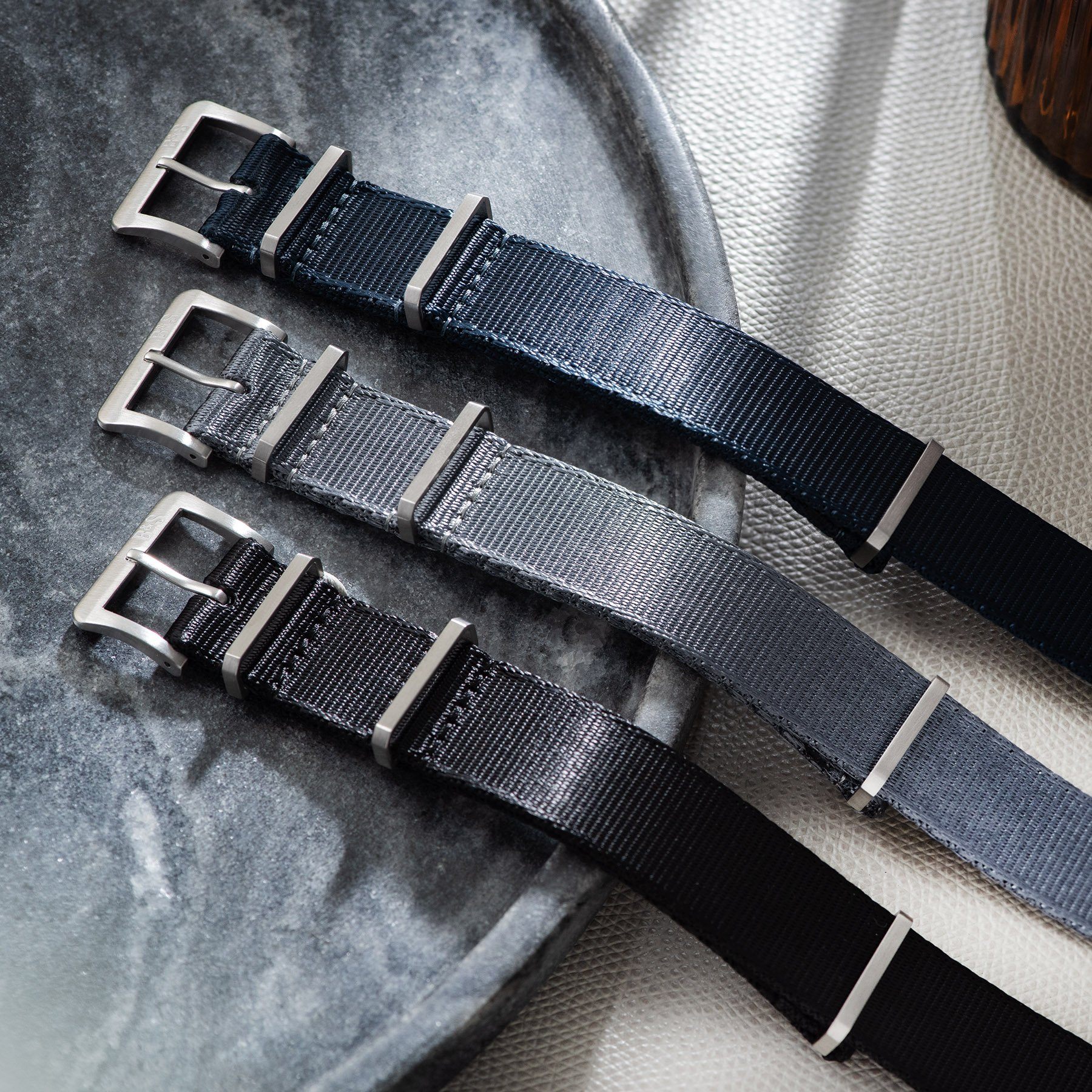 Deluxe Nylon Single Pass Watch Strap Navy Blue - Image 3