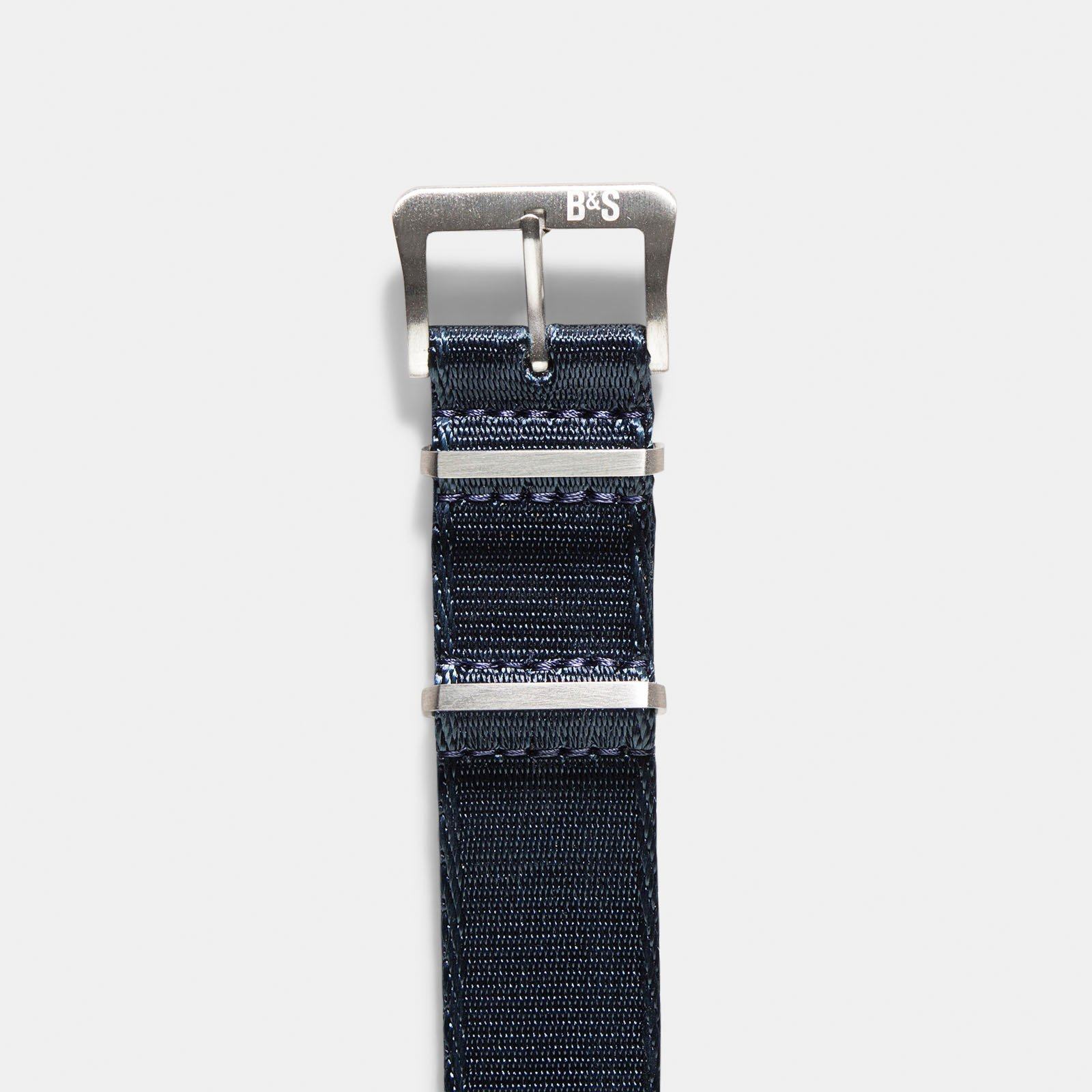 Deluxe Nylon Single Pass Watch Strap Navy Blue - Image 4