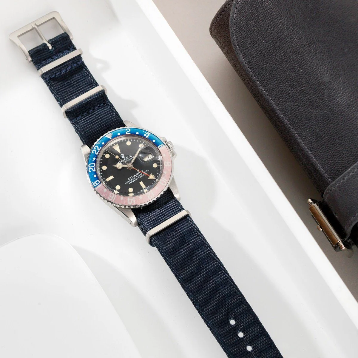 Deluxe Nylon Single Pass Watch Strap Navy Blue - Image 9