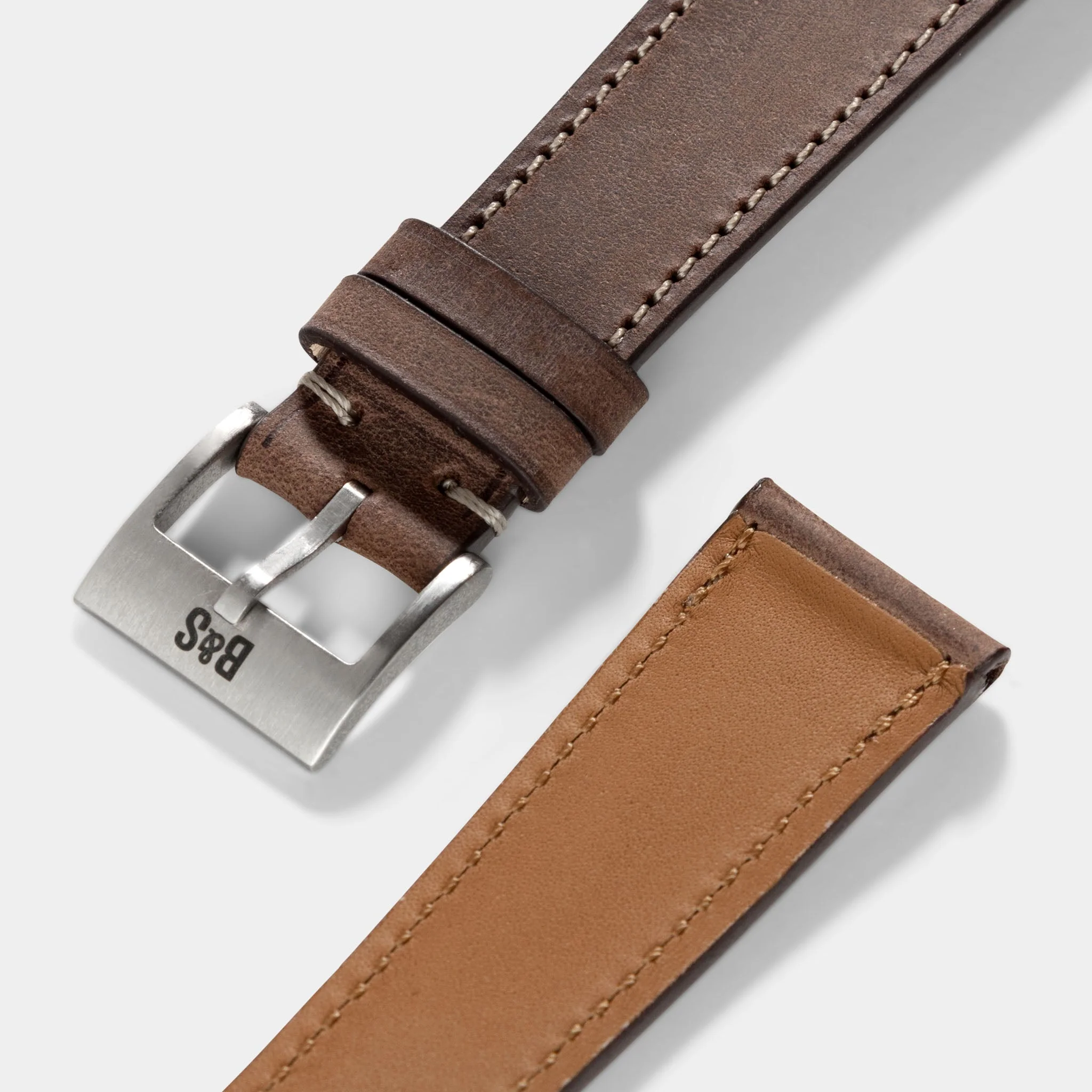 Dry Soil Brown Leather Watch Strap - Image 3