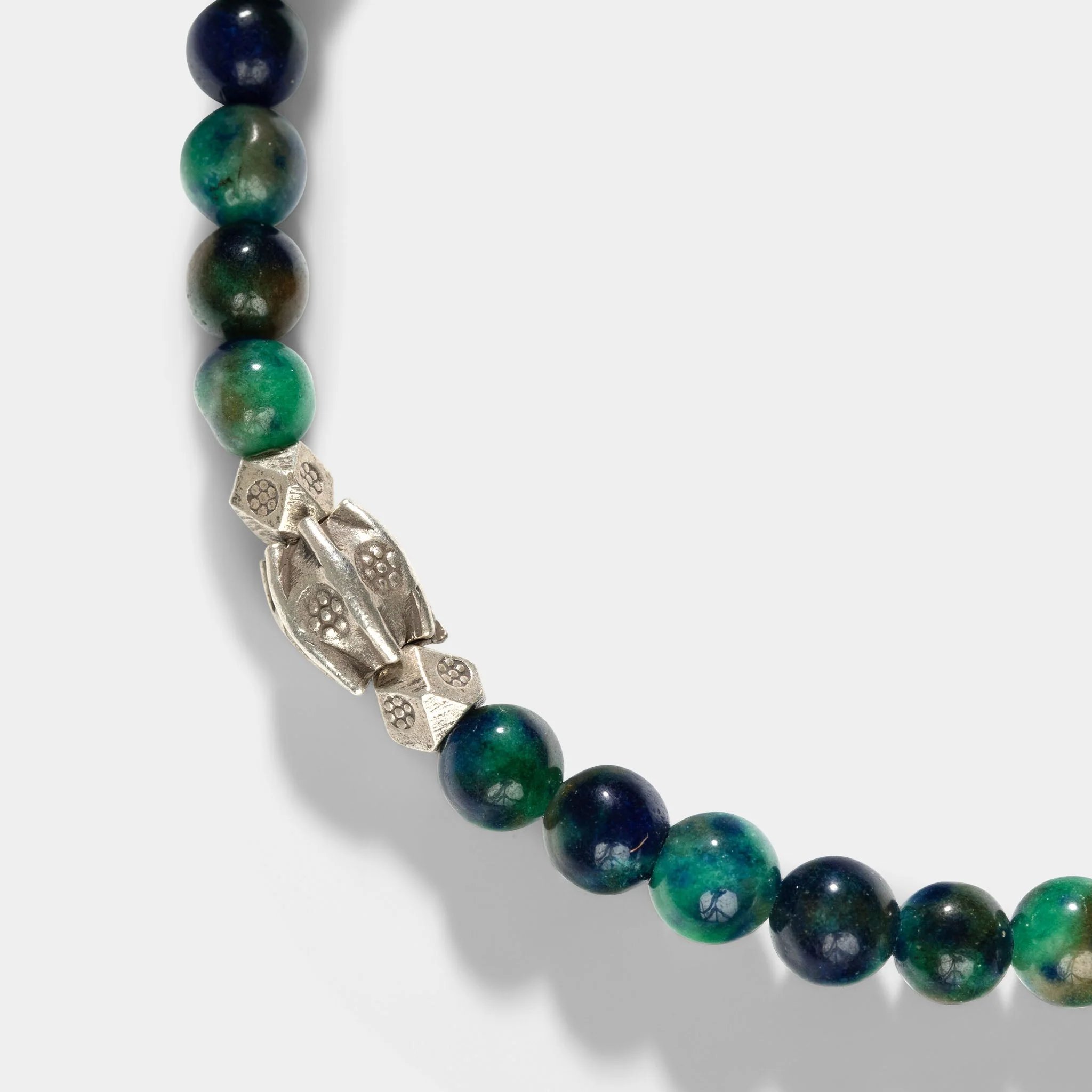 Emerald Pulse - Jade and Silver Bracelet - Image 3