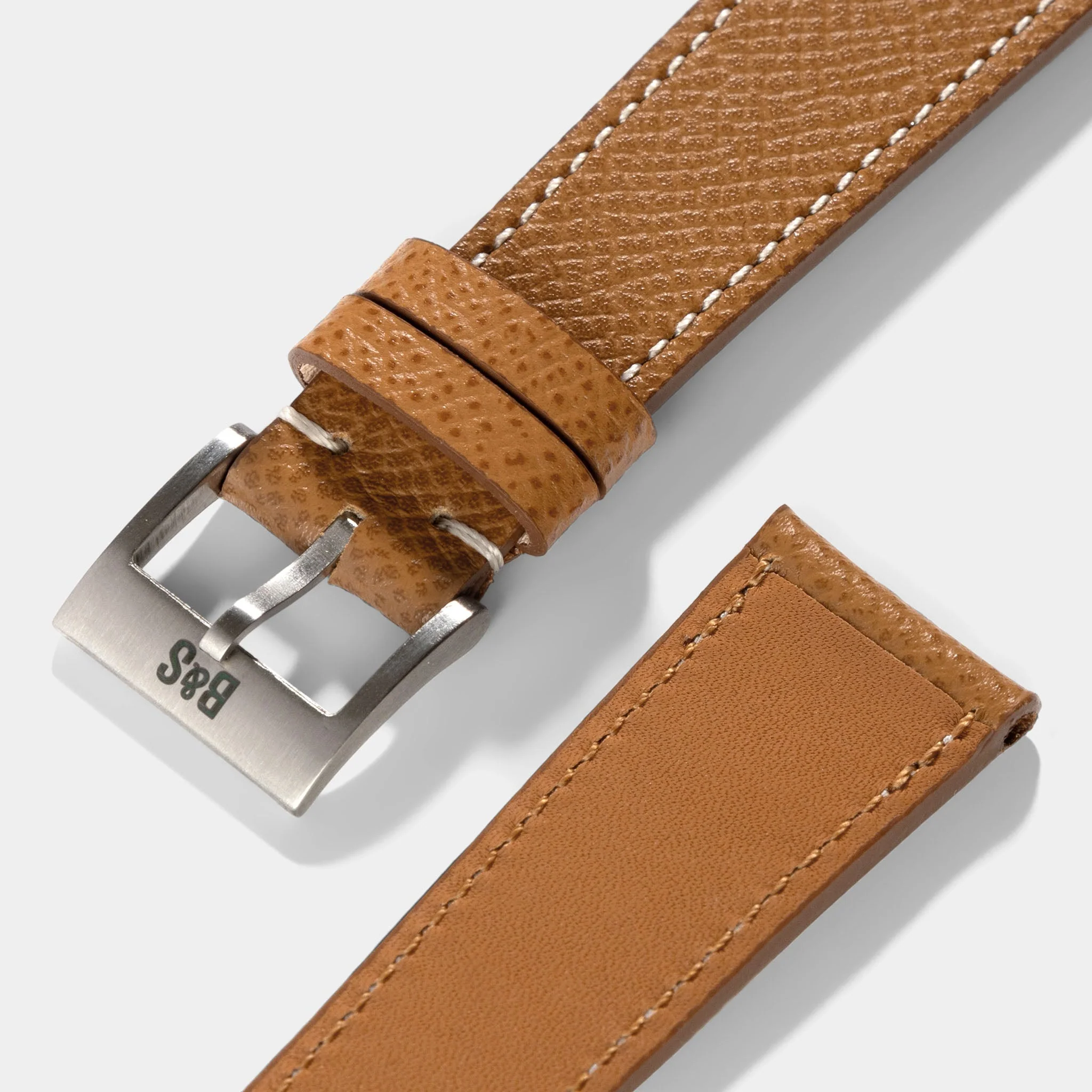Marston Calf Cognac Brown Leather Watch Strap - Image 3