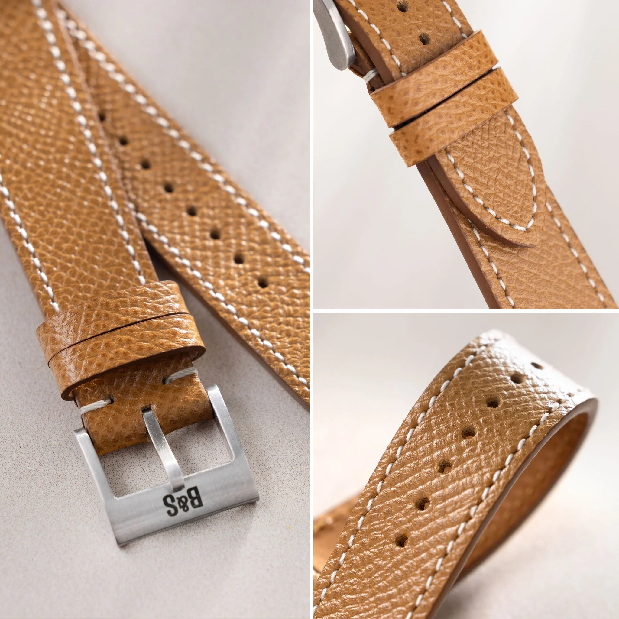 Marston Calf Cognac Brown Leather Watch Strap - Image 5
