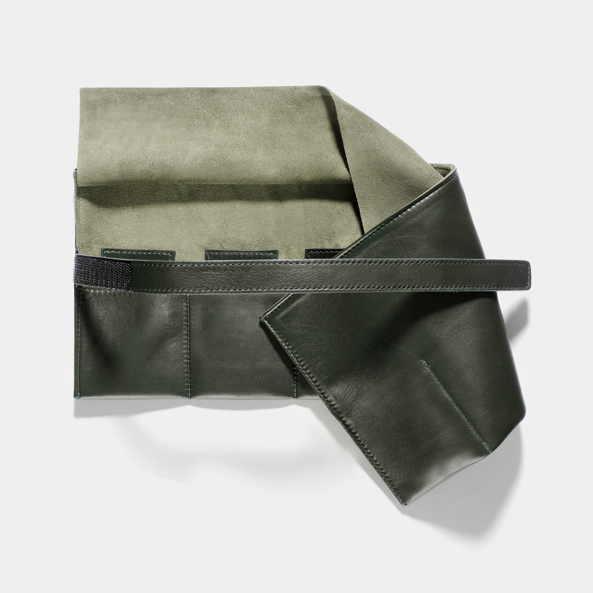 Forest Green 6 Watches Leather Roll - Image 3