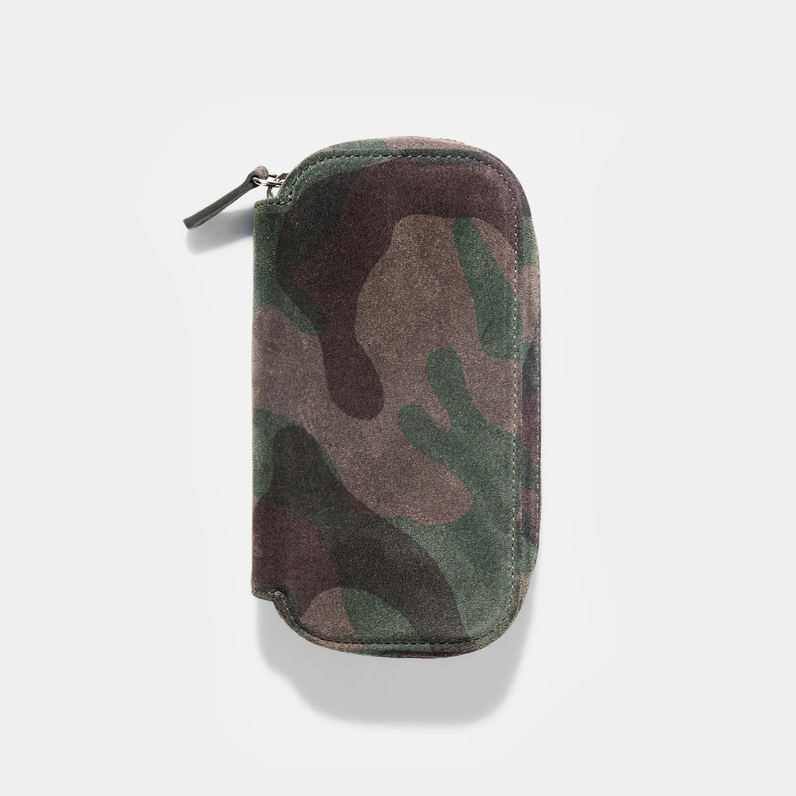 Grey Camo 2 Watch Leather Zip Pouch - Image 6