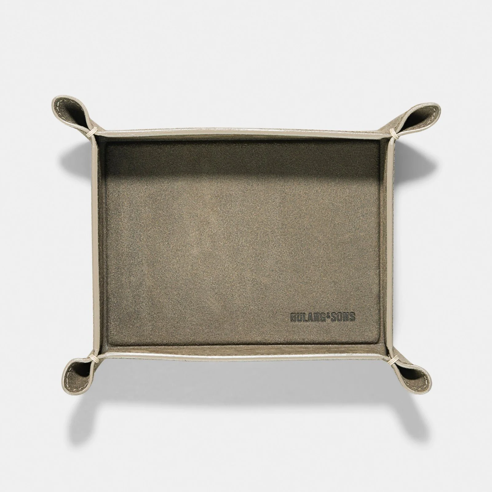Grey Rugged Small Leather Valet Tray - Image 4