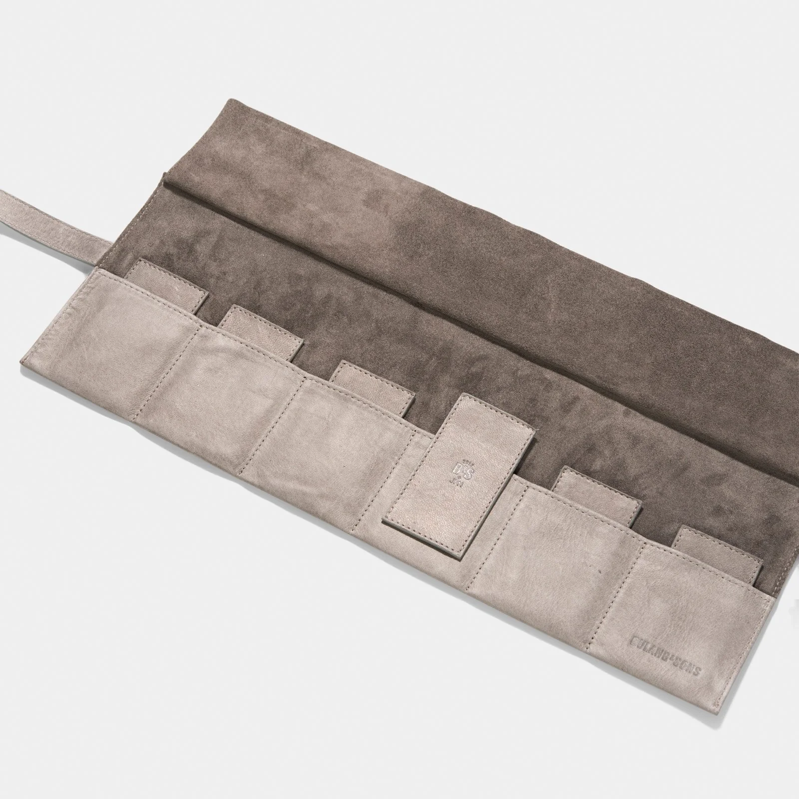 Grey Wax Treated 6 Watches Leather Roll - Image 4