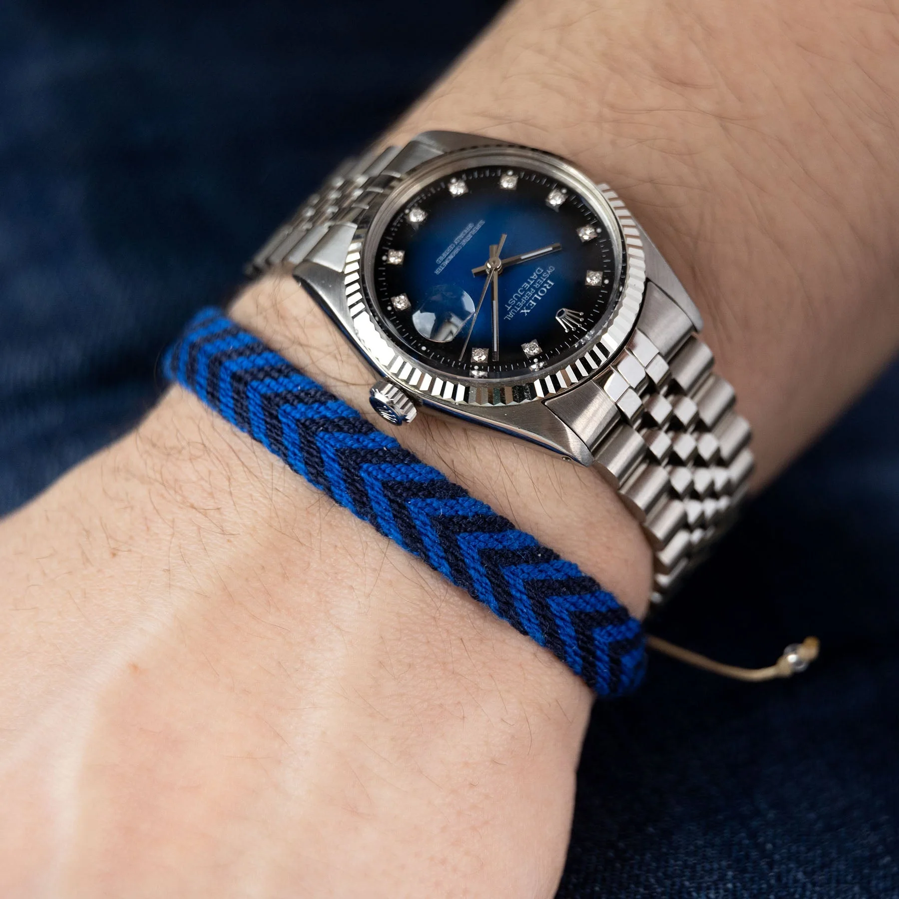 Guanabana Handmade Captain Bracelet Blue Arrows - Image 3