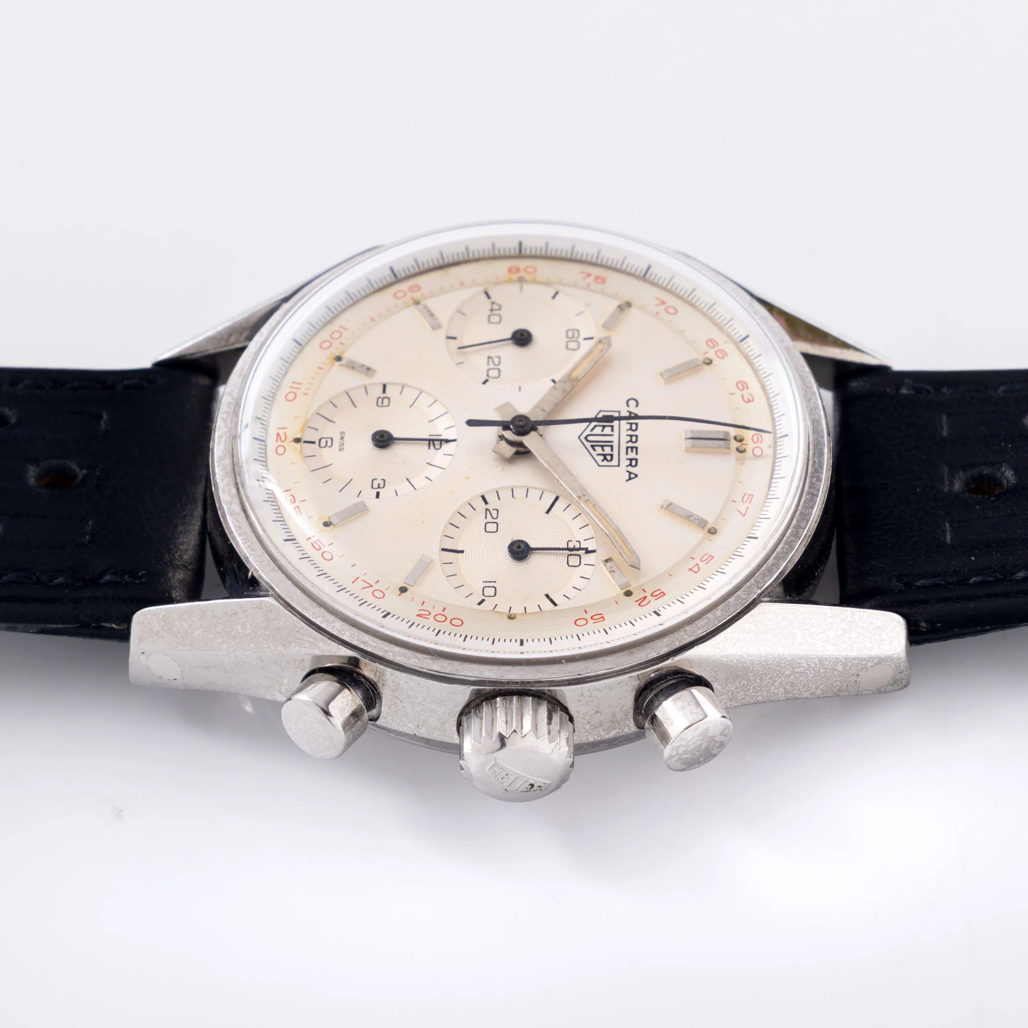 Heuer Carrera 12 Silver Dial "Red Tachy" Ref. 2447 - Image 5