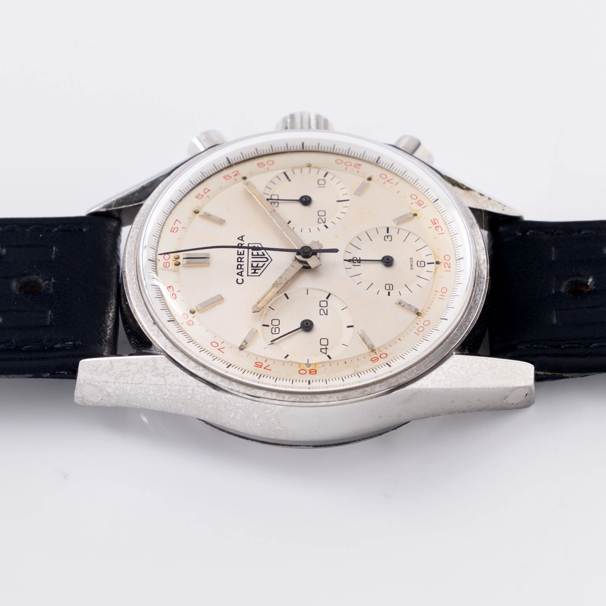 Heuer Carrera 12 Silver Dial "Red Tachy" Ref. 2447 - Image 6