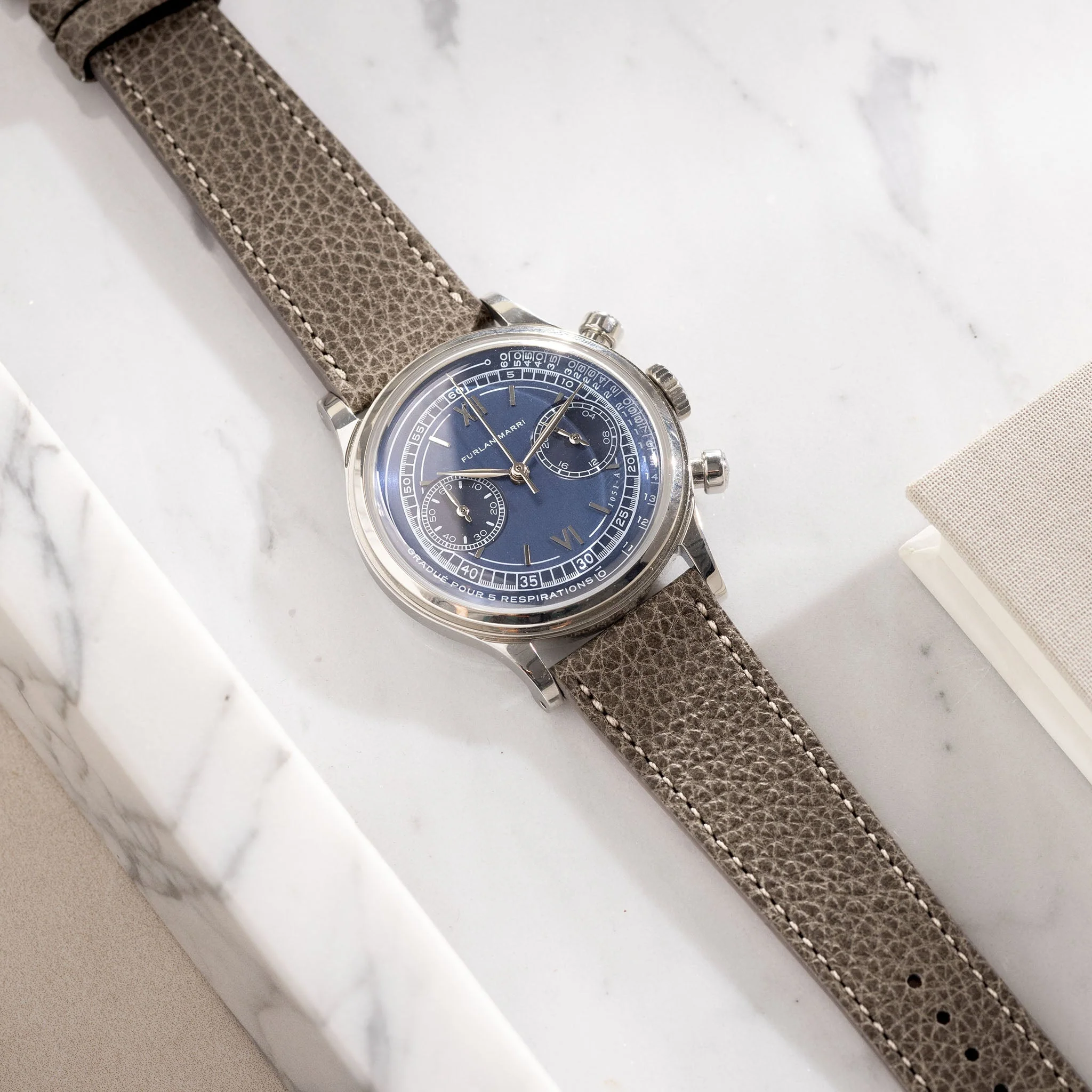 Kansas Grey Leather Watch Strap - Image 6