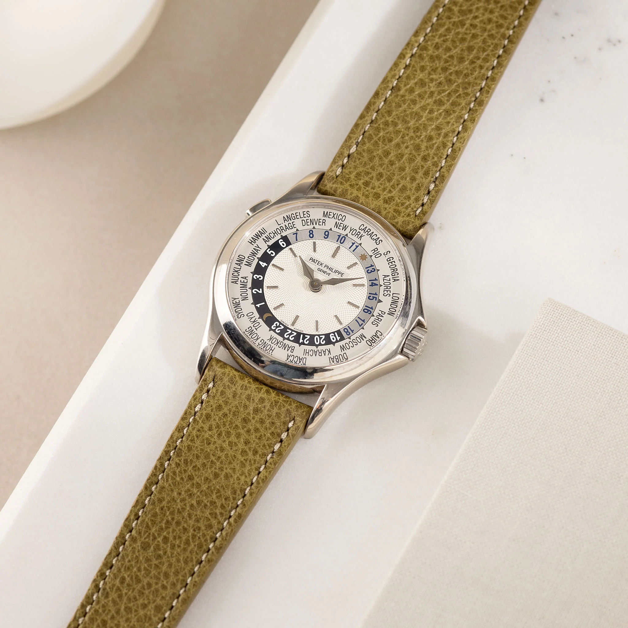 Kansas Green Leather Watch Strap - Image 4