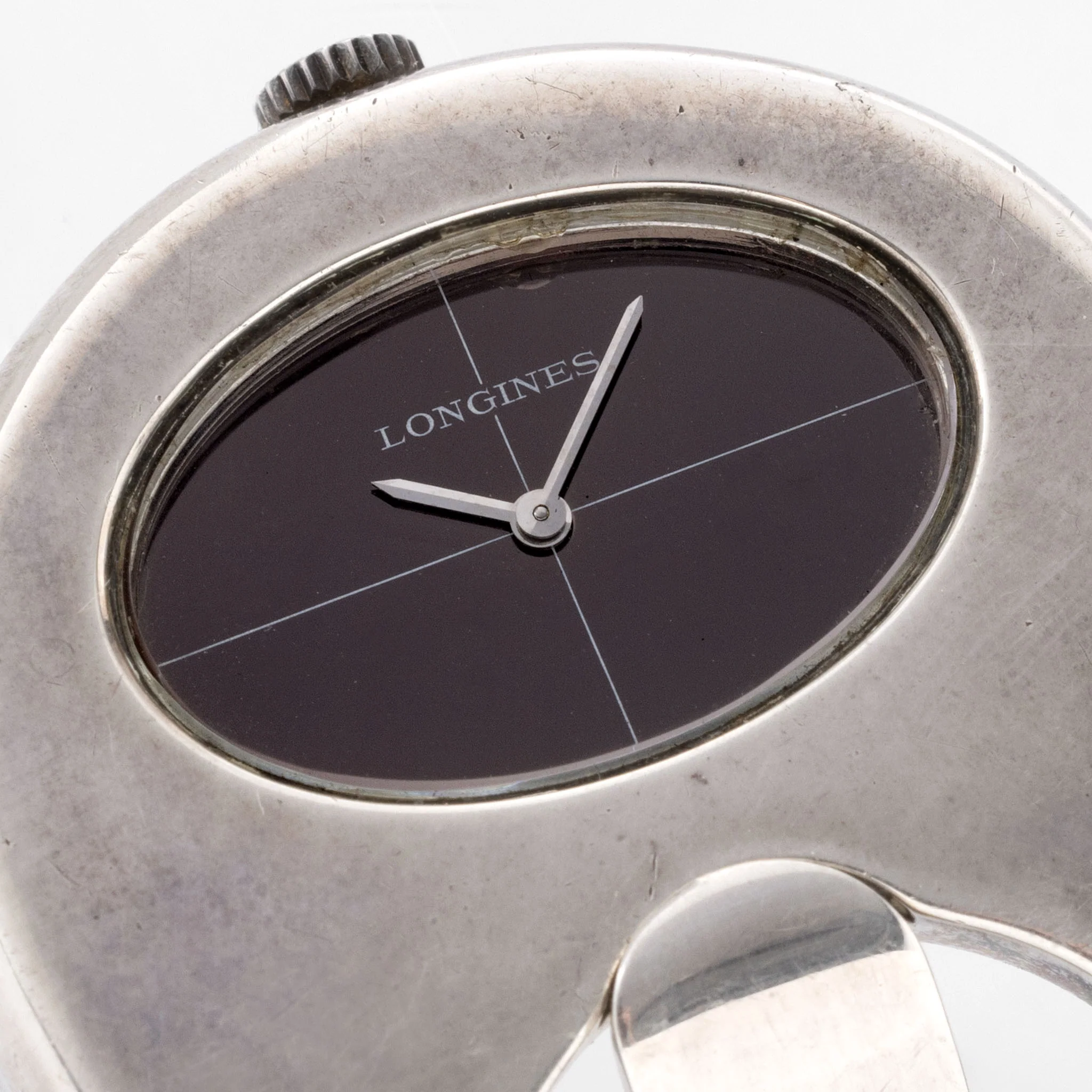 Longines Serge Manzon Sterling Silver Buckle Form Watch - Image 3