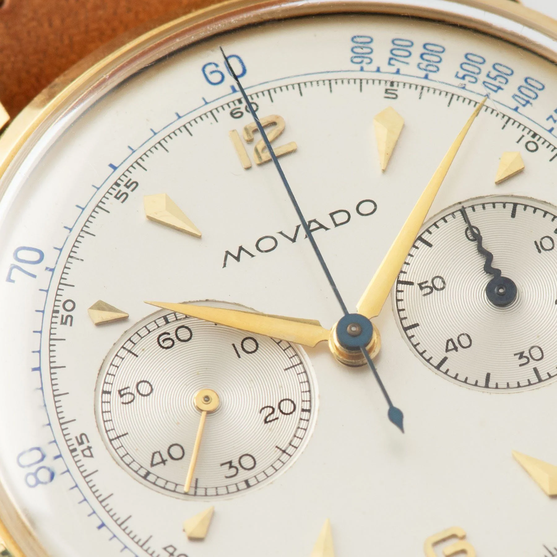 Movado M90 Yellow Gold Chronograph Watch - Image 3