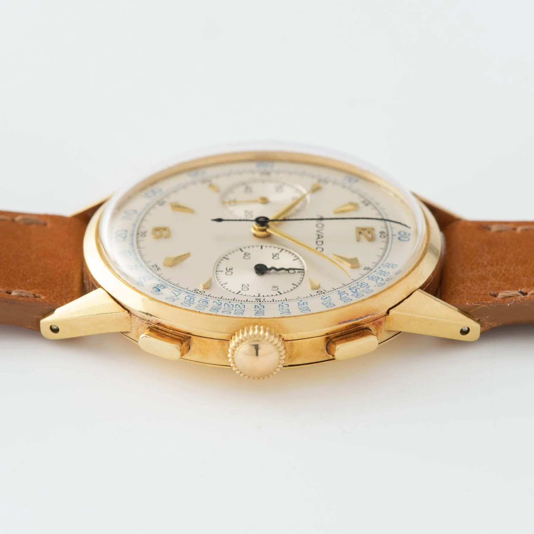 Movado M90 Yellow Gold Chronograph Watch - Image 6
