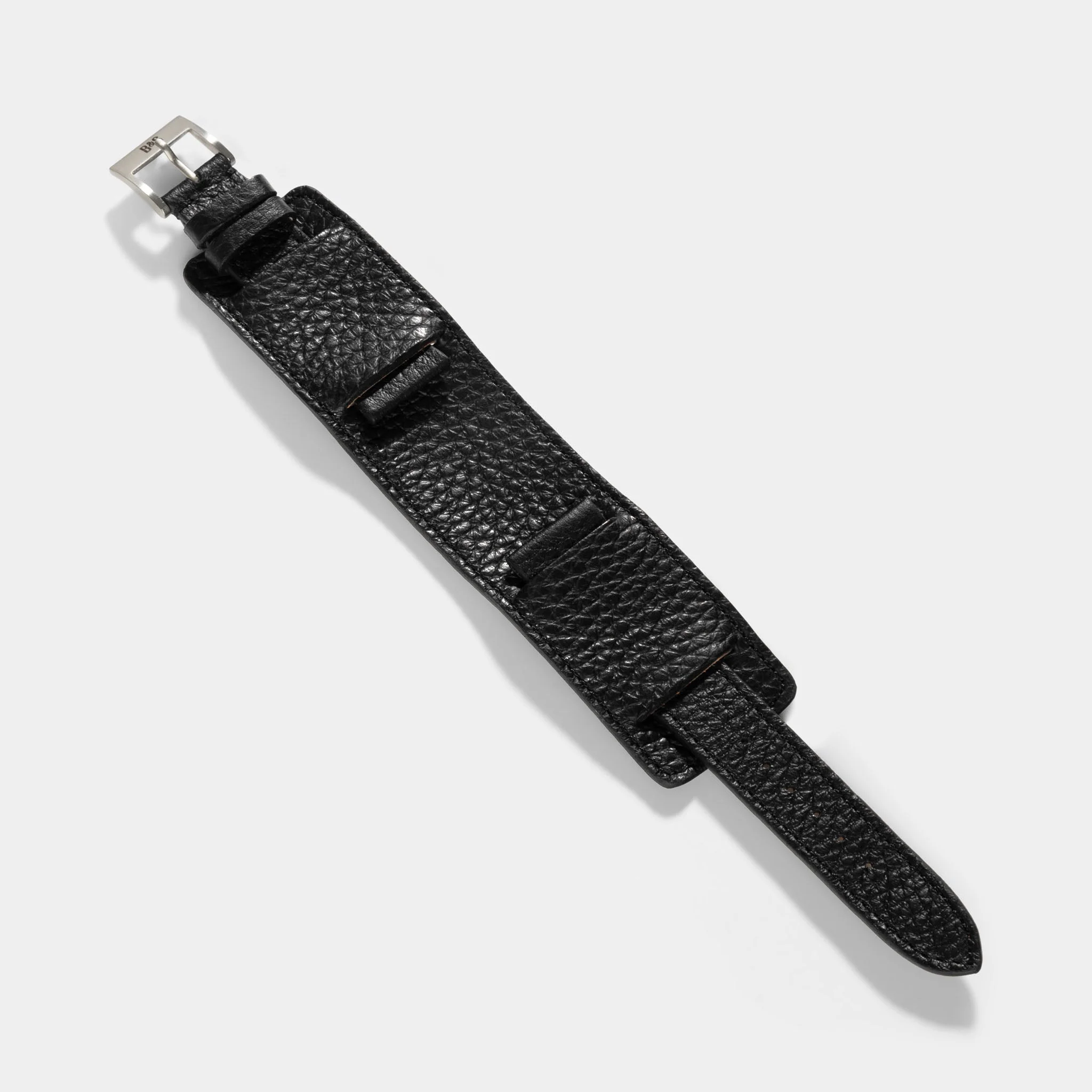 Rich Black Leather Bund Strap - Image 5
